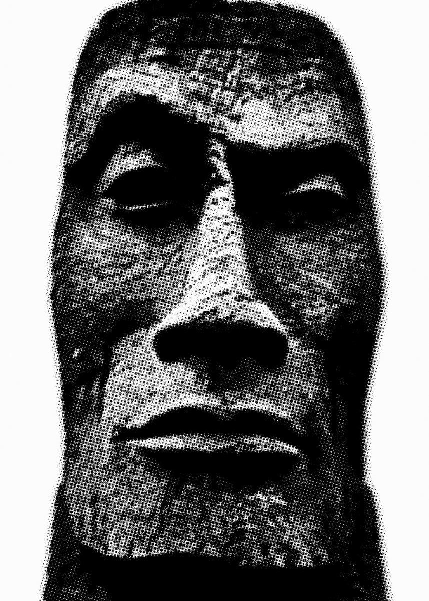 Moai the rock' Poster, picture, metal print, paint by ipart id