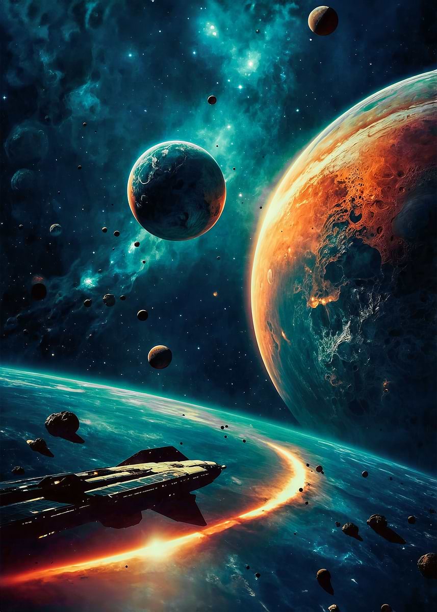 'Galactic Voyage' Poster, picture, metal print, paint by VA Visuals ...
