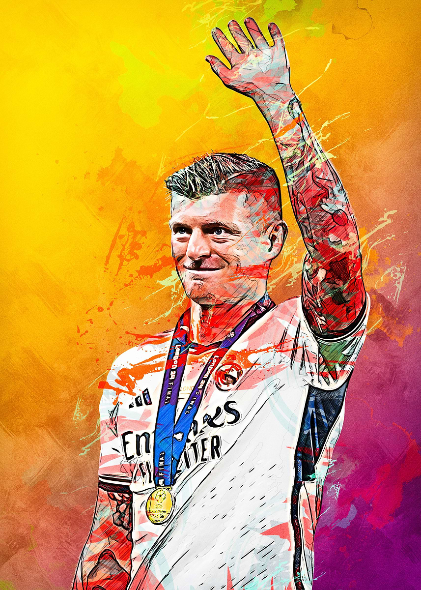 Toni Kroos' Poster, picture, metal print, paint by Nguyen Thi Thu