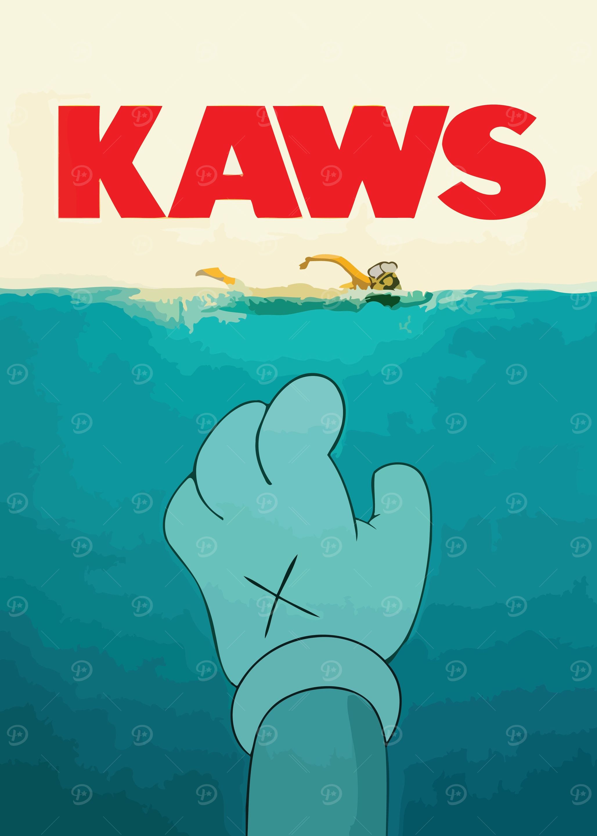Kaws' Poster, picture, metal print, paint by Terbar Creative