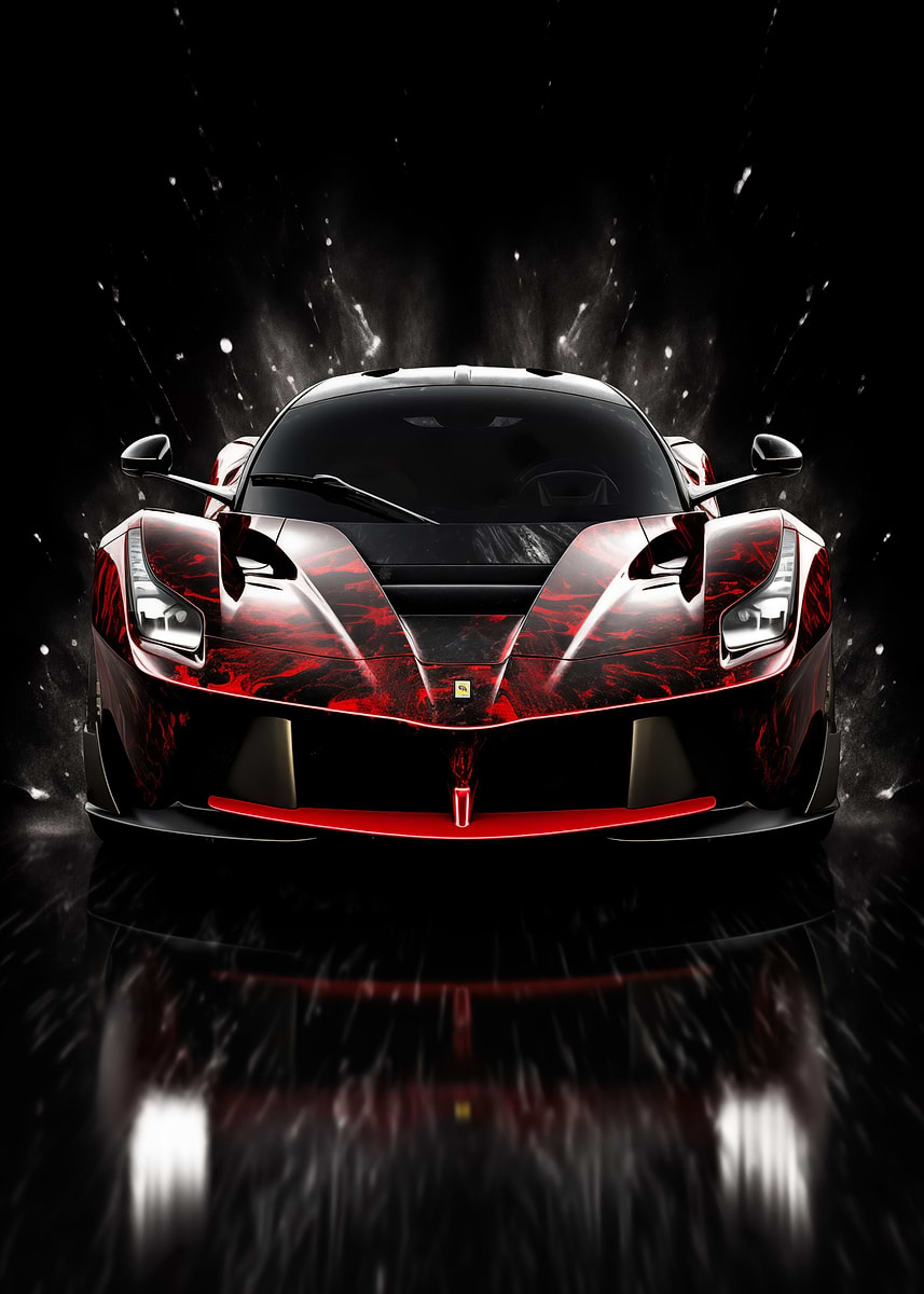 額縁 Displate YellowFerrari Limited Poster Specs 2025 Ferrari 12Cilindri Yellow ' Poster, picture