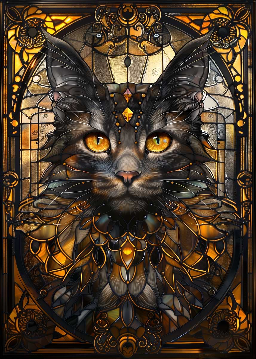 Displate ディスプレイット黒化け猫　メタルポースター Displate ディスプレイット黒化け猫 メタルポースター Black Cat