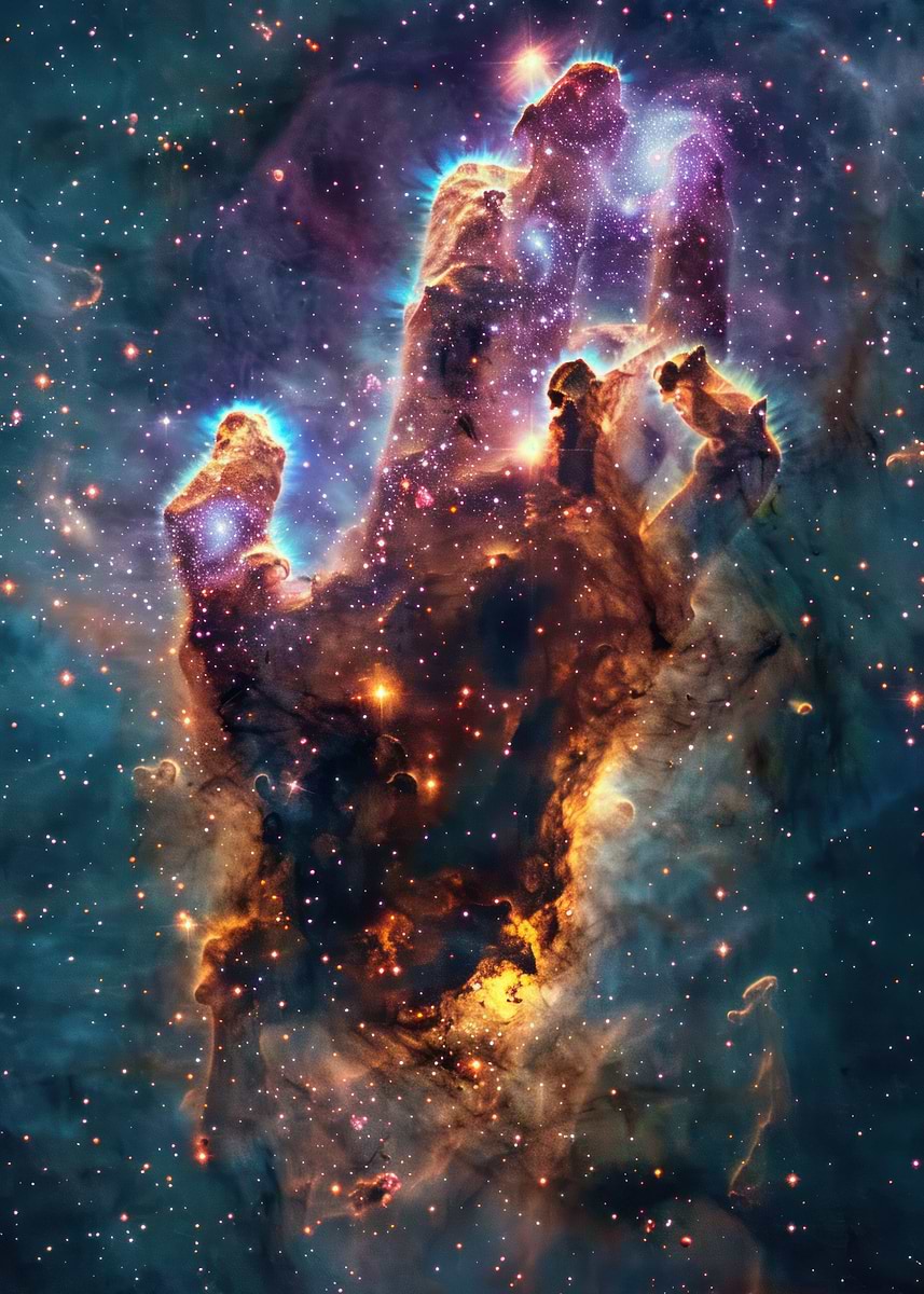 Cosmic Create 'Cosmic Hand of Creation' Poster, picture, metal print, paint by ...