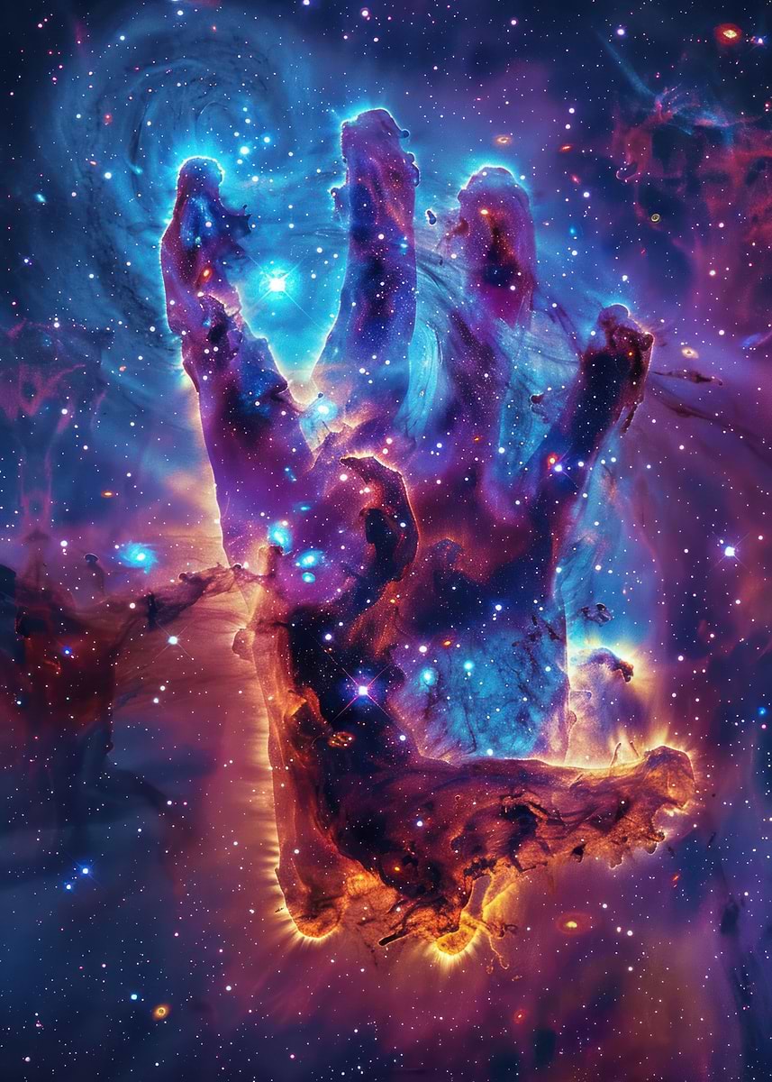 Cosmic Create 'Cosmic Hand of Creation' Poster, picture, metal print, paint by ...