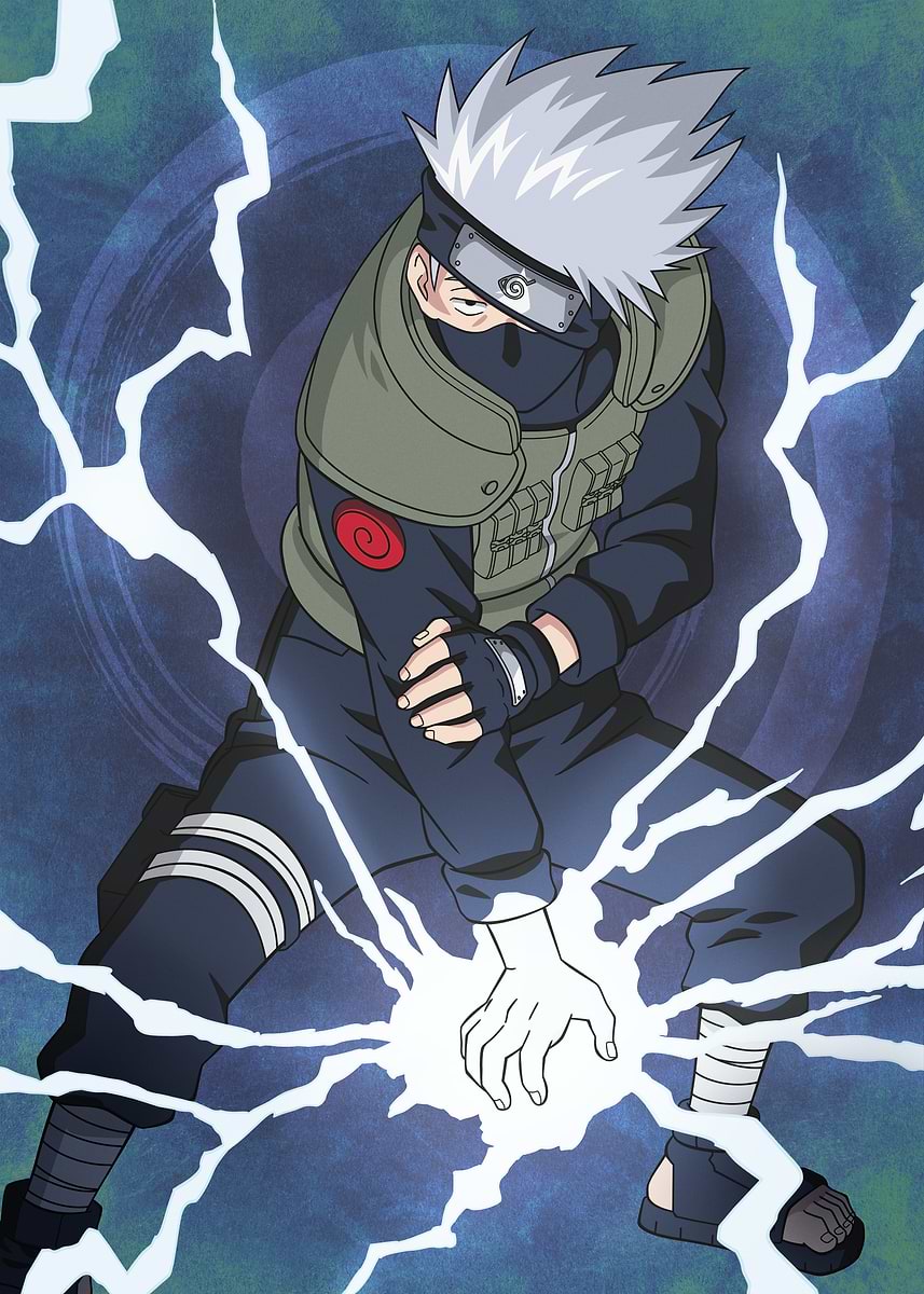 Kakashi' Poster, picture, metal print, paint by Naruto | Displate