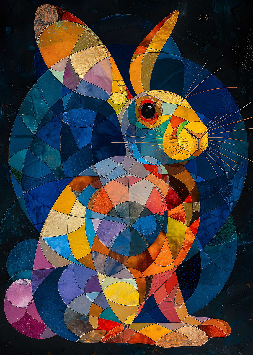 'Abstract rabbit' Poster, picture, metal print, paint by Muhammad Irsan ...