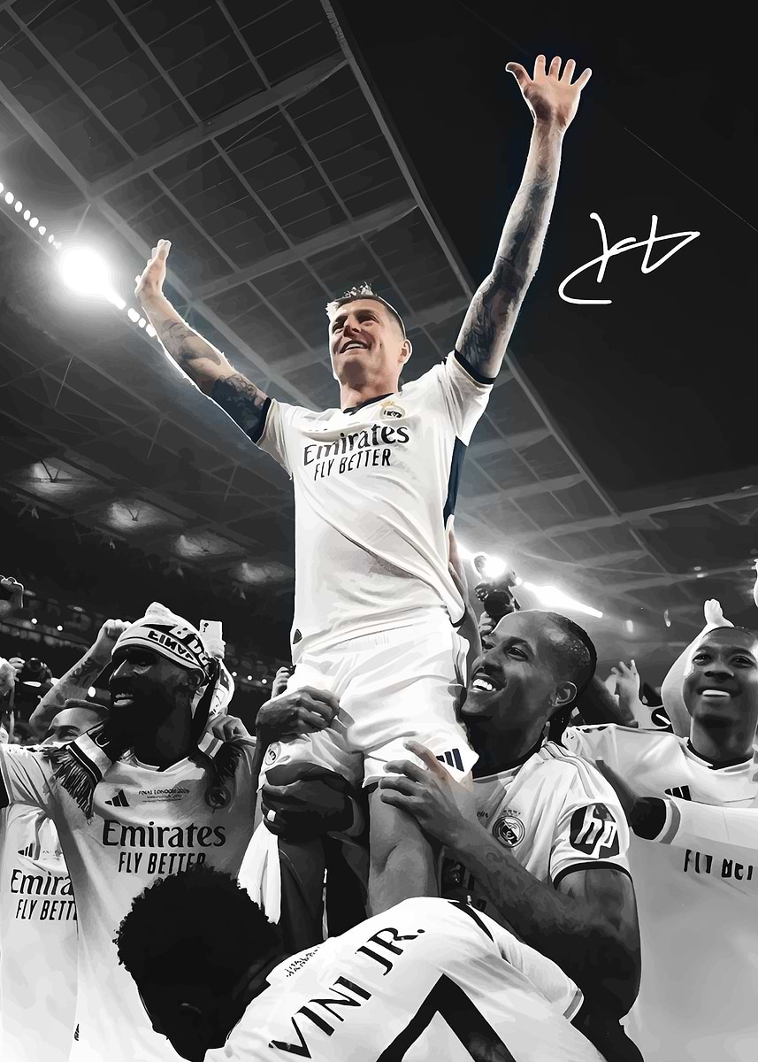 toni kroos ' Poster, picture, metal print, paint by fatima waalou