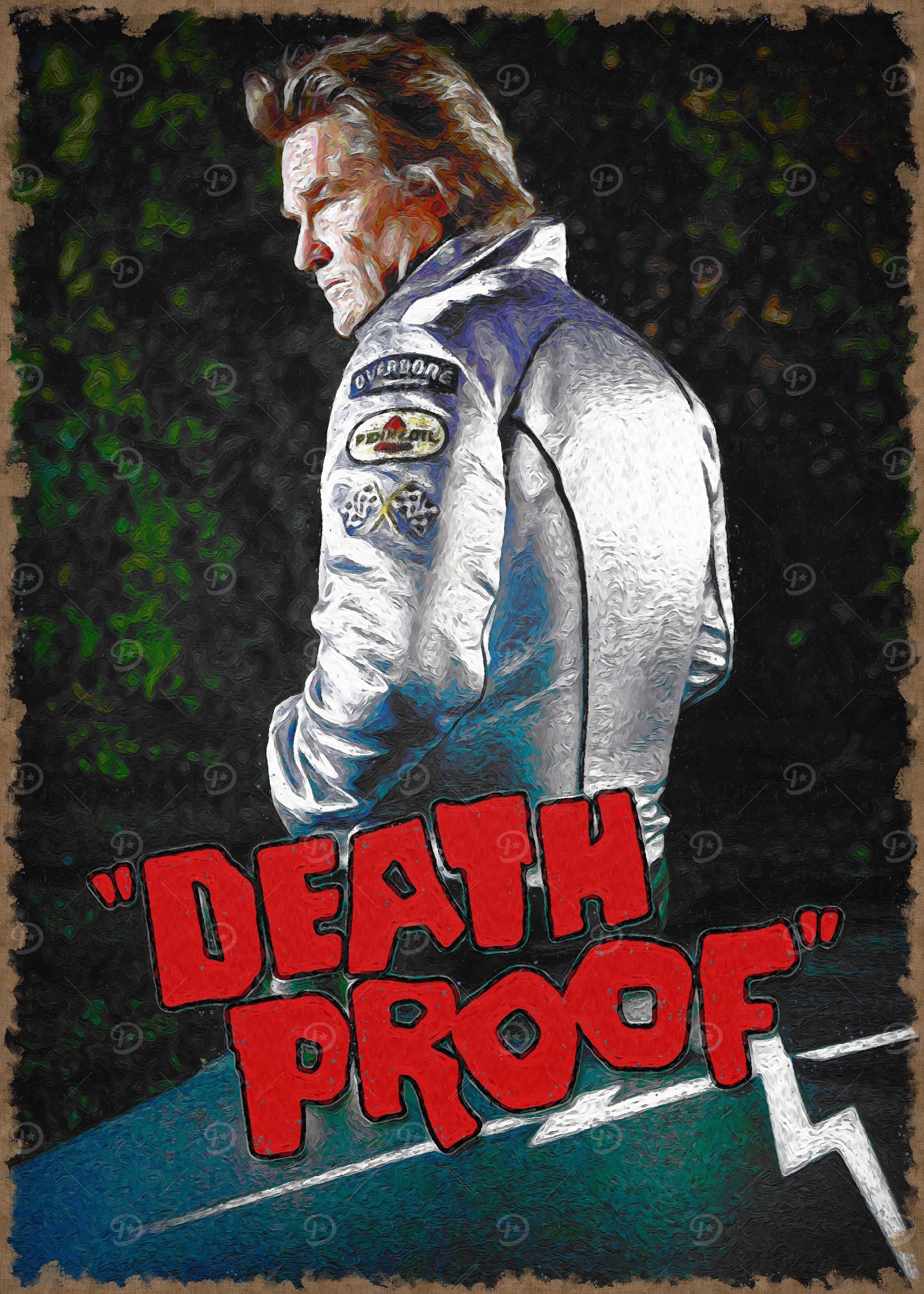 death proof stuntman mike' Poster, picture, metal print, paint by