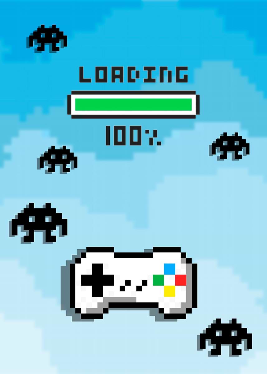 'Pixel Loading Screen' Poster, picture, metal print, paint by Mogamat ...