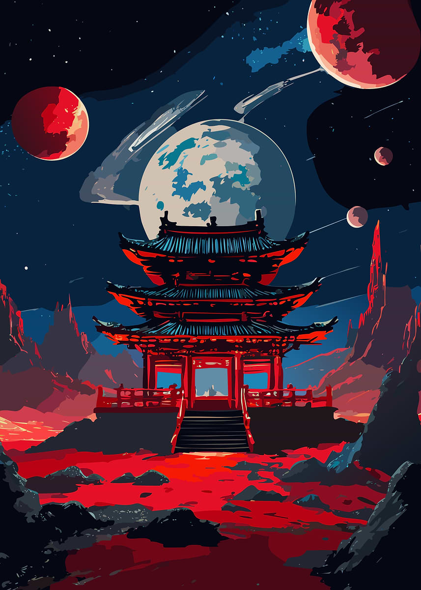 'Shrine on an Alien World' Poster, picture, metal print, paint by Greg ...