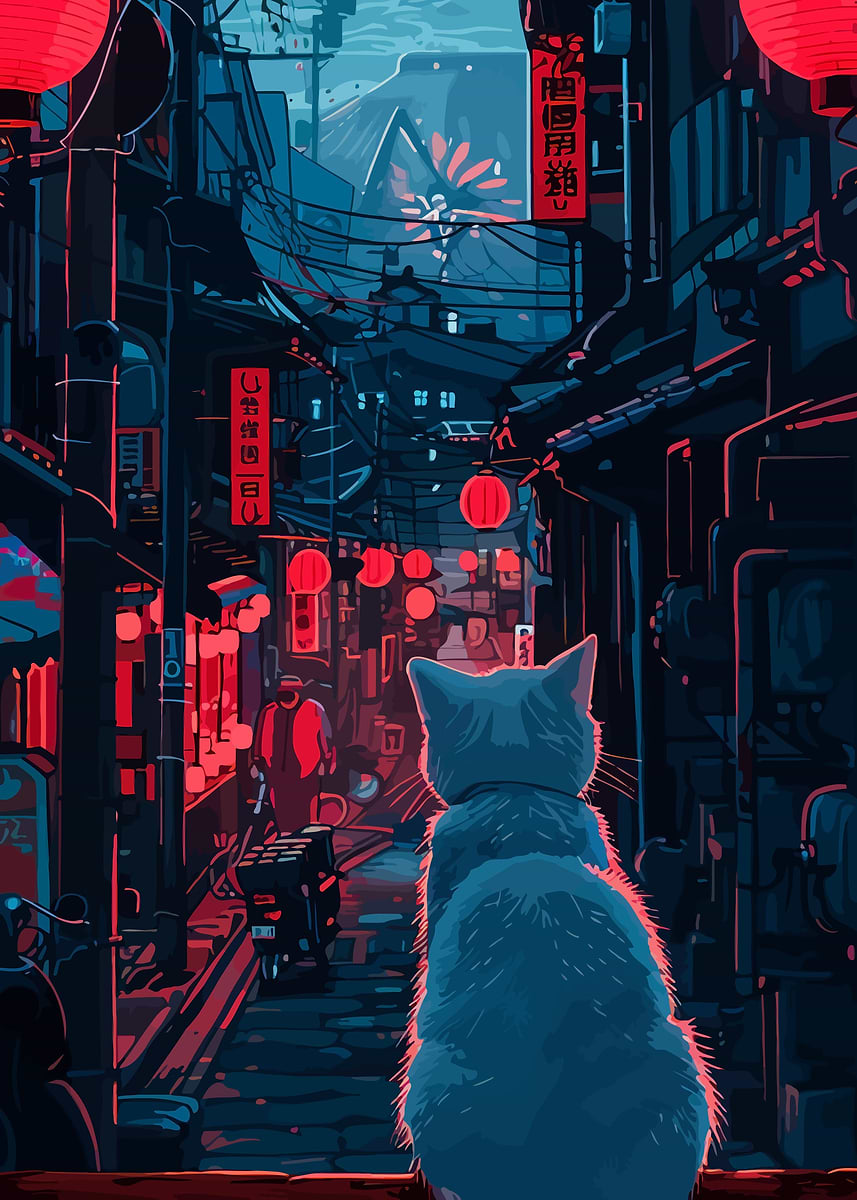 Displate ディスプレイット黒化け猫　メタルポースター 516d0bc354f41028f2d2a577c66130