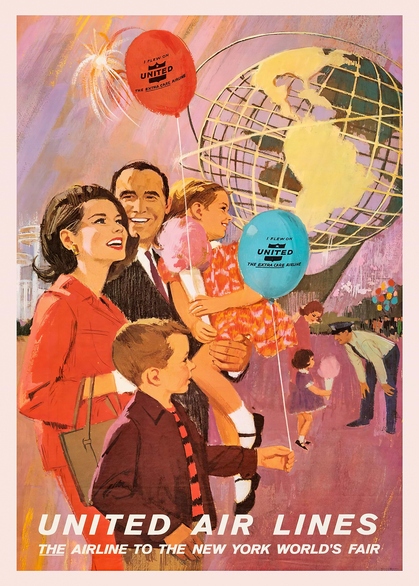 Vintage Worlds Fair Ad' Poster, picture, metal print, paint by
