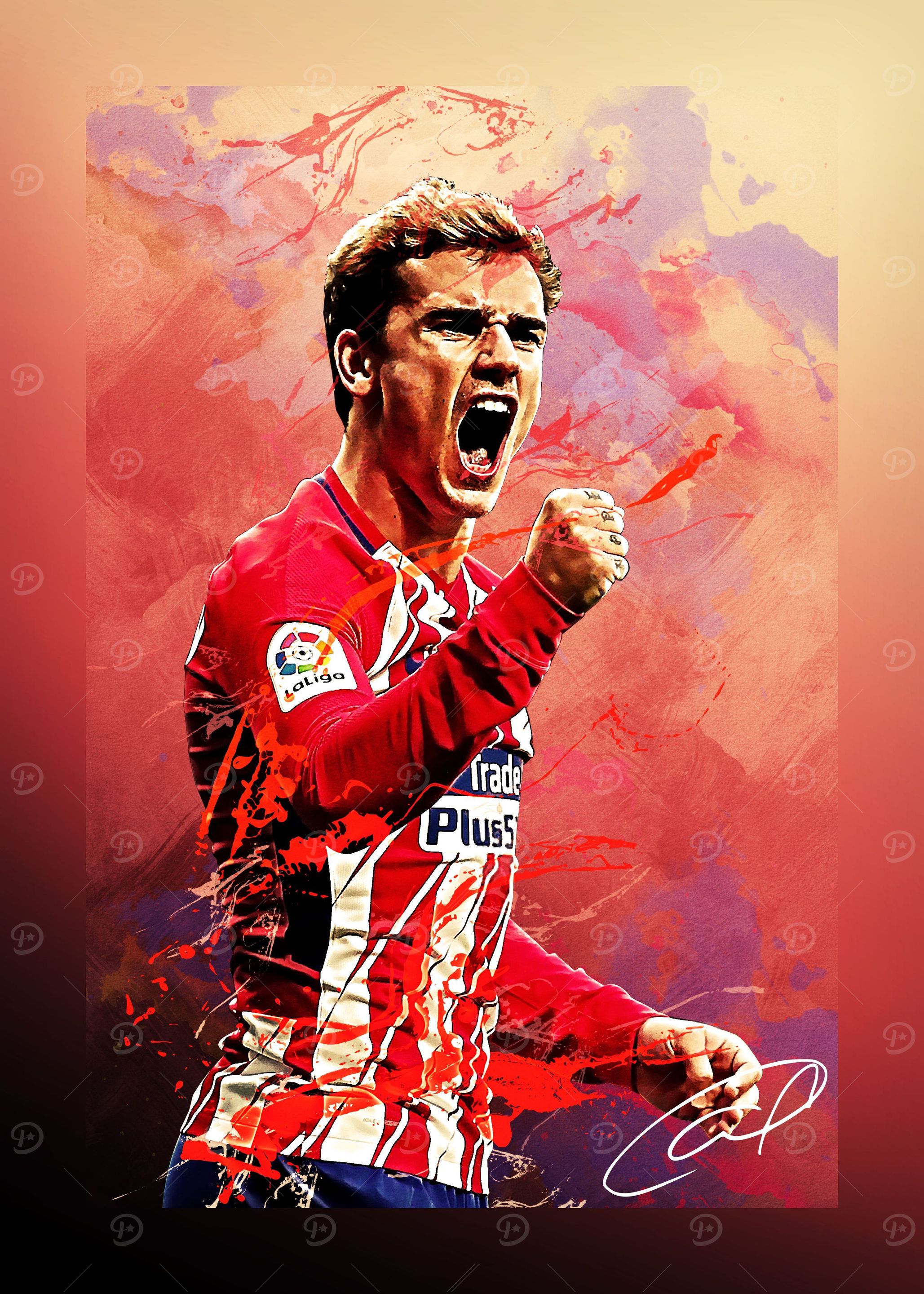 Antoine Griezmann ' Poster, picture, metal print, paint by Brian