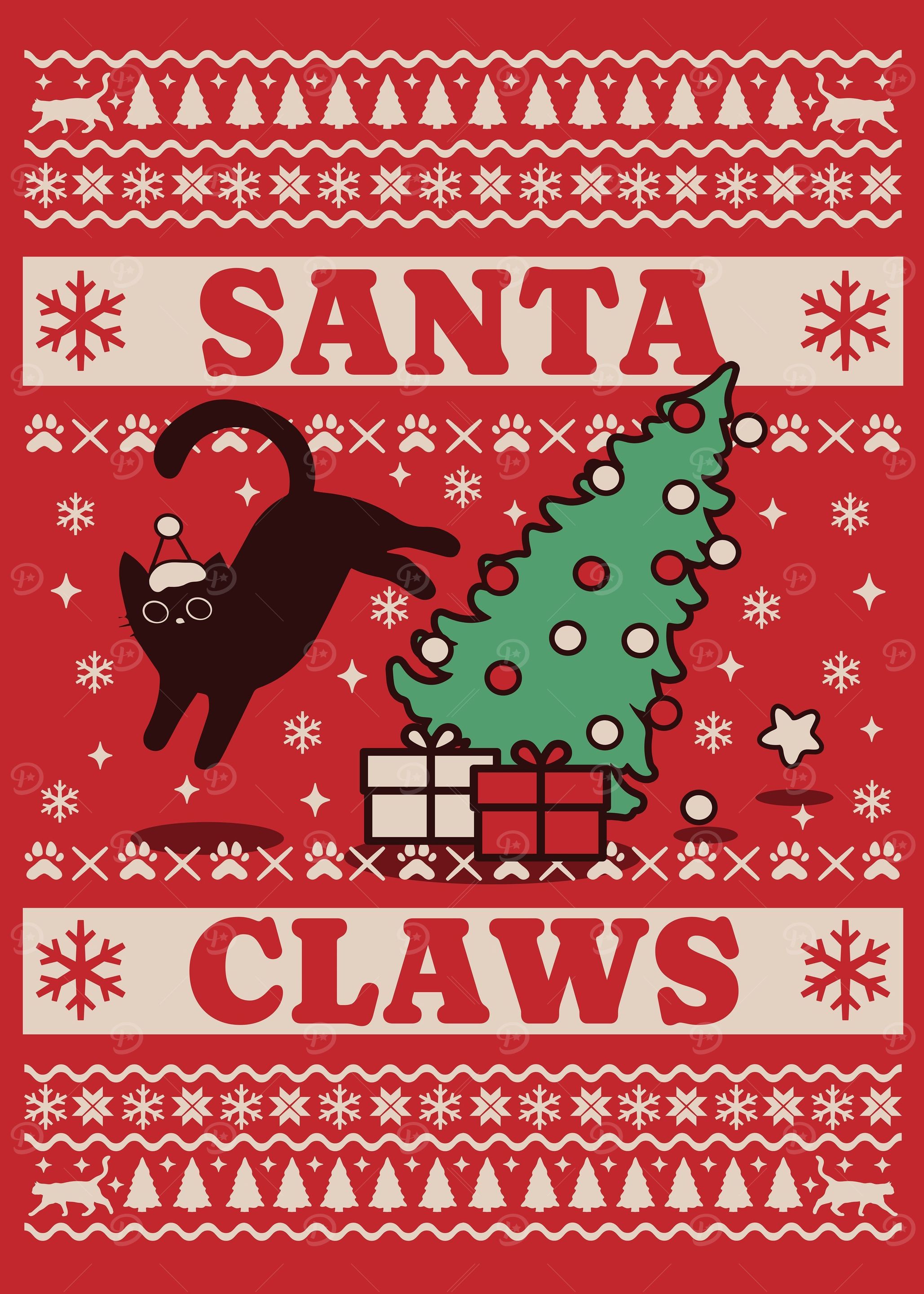 Splinter Claws 'Santa Claws' Poster, picture, metal print, paint by AshnoAlice | Displate