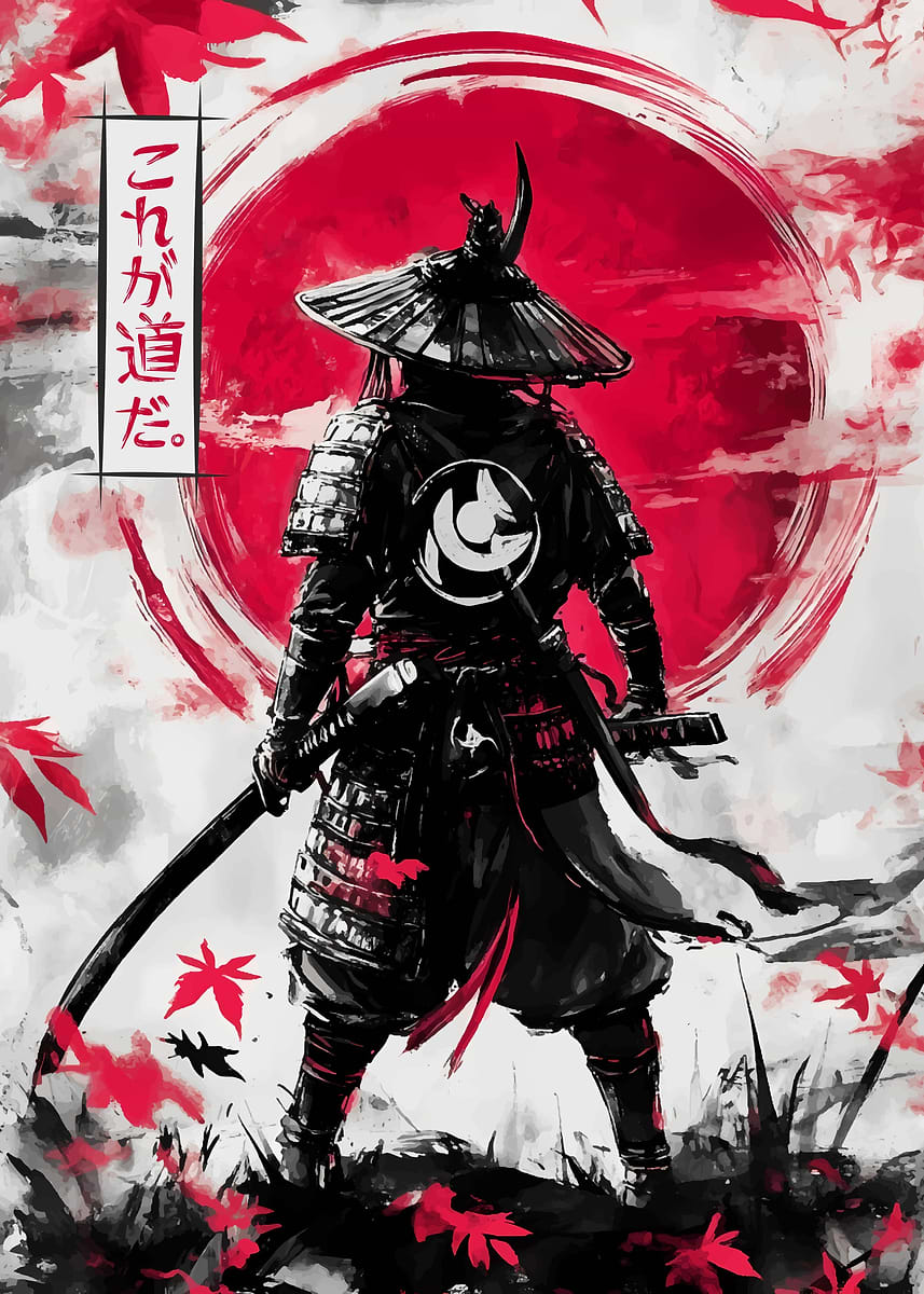 Shadow of the Samurai' Poster, picture, metal print, paint by john