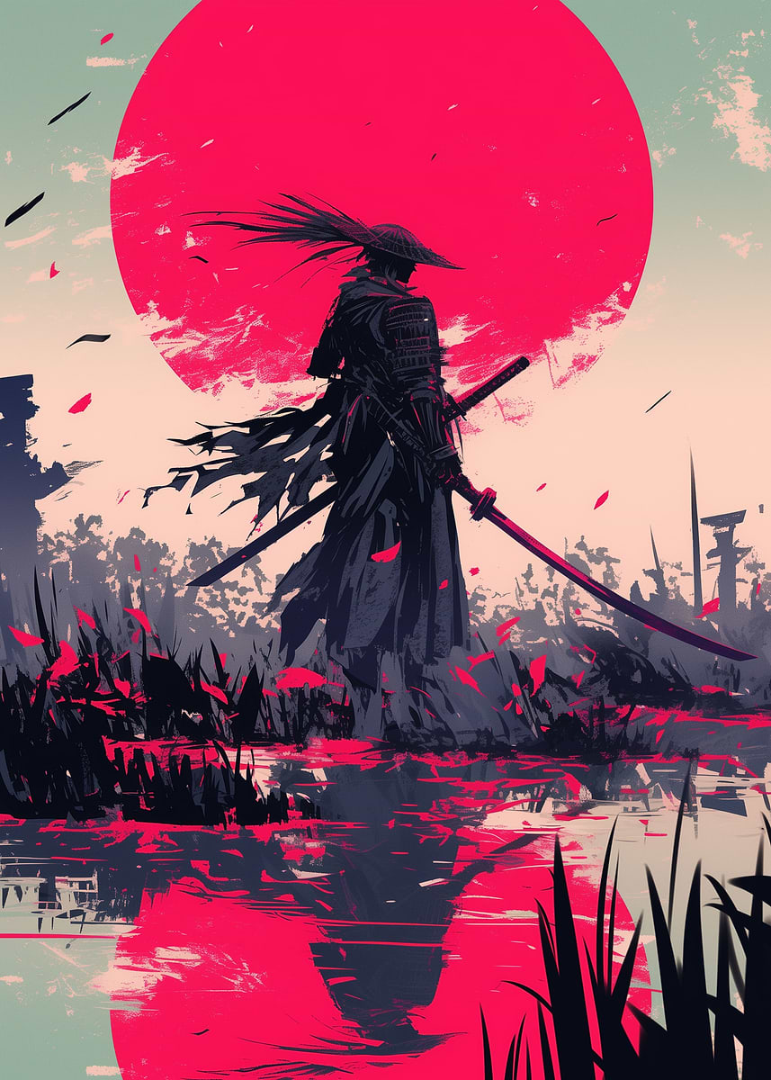 Samurai' Poster, picture, metal print, paint by Tomorrow Artz