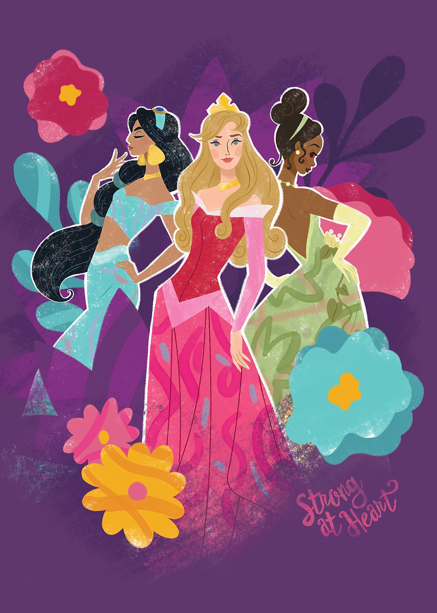 Princess Trio Pastel' Poster, picture, metal print, paint by