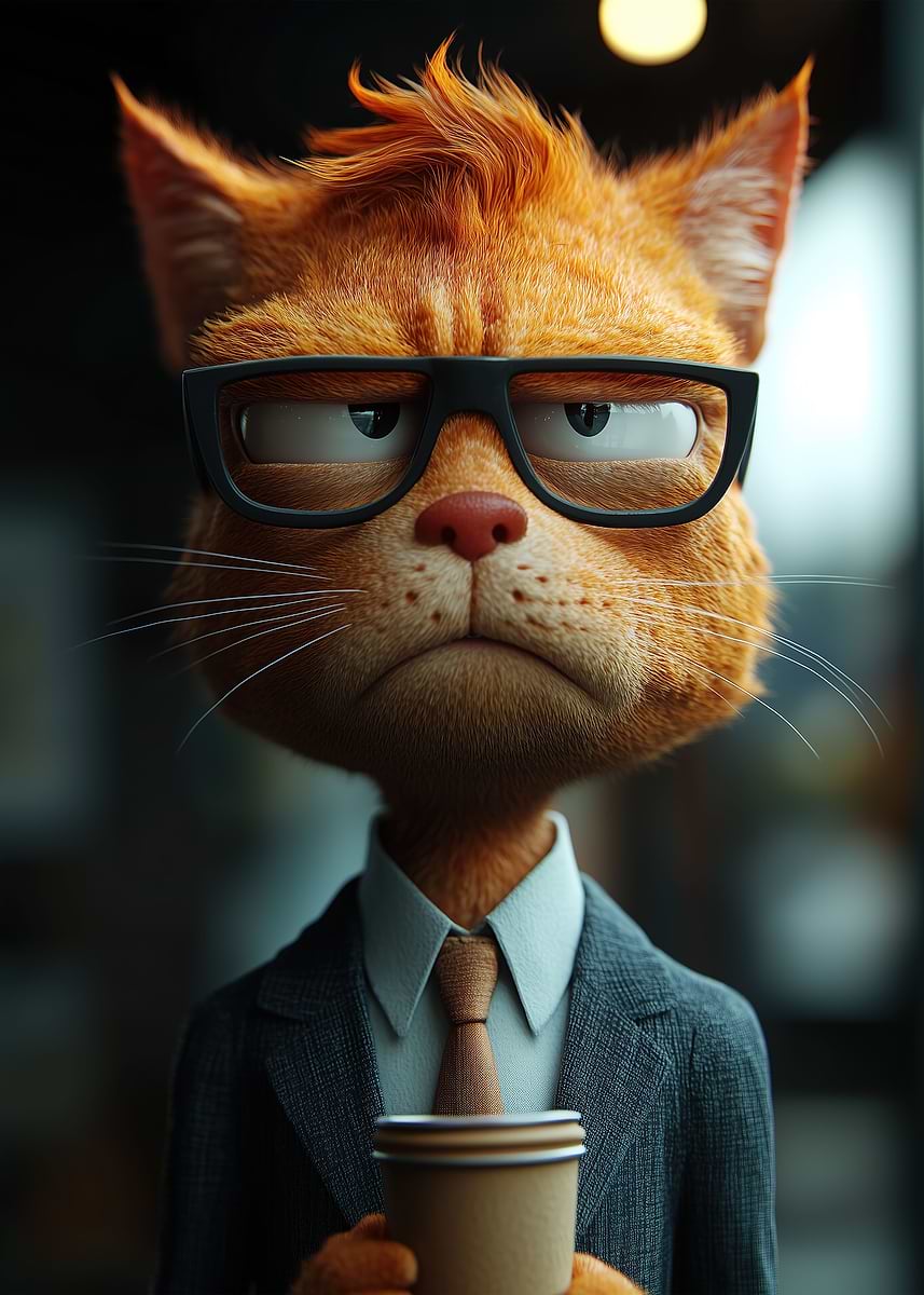 'Grumpy Cat Boss' Poster, picture, metal print, paint by Blazeless ...