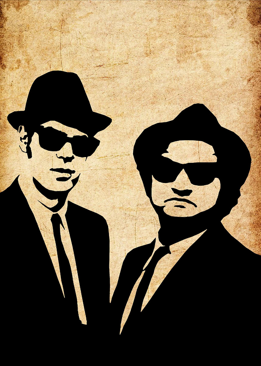 ☕【直筆サイン】The Blues Brothers THE BLUES BROTHERS(ブルース・ブラザース) 【3名直筆サイン入りミニ