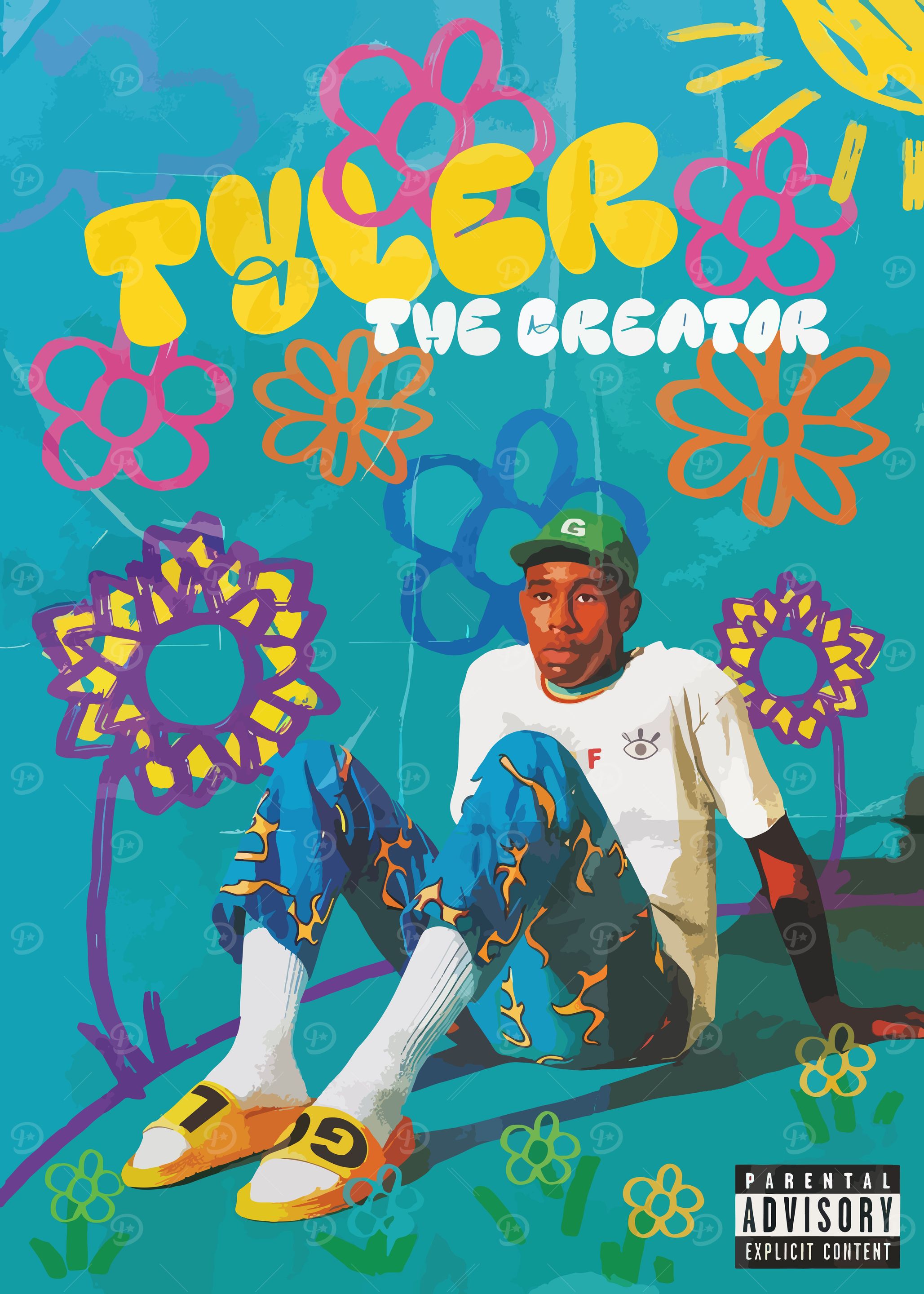 tyler the creator rapper ' Poster, picture, metal print, paint by