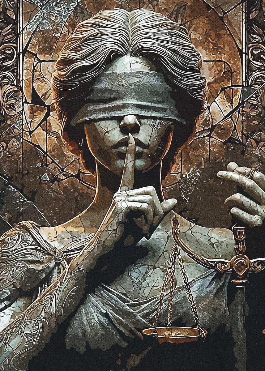 Lady Justice ' Poster, picture, metal print, paint by Hamka Risha