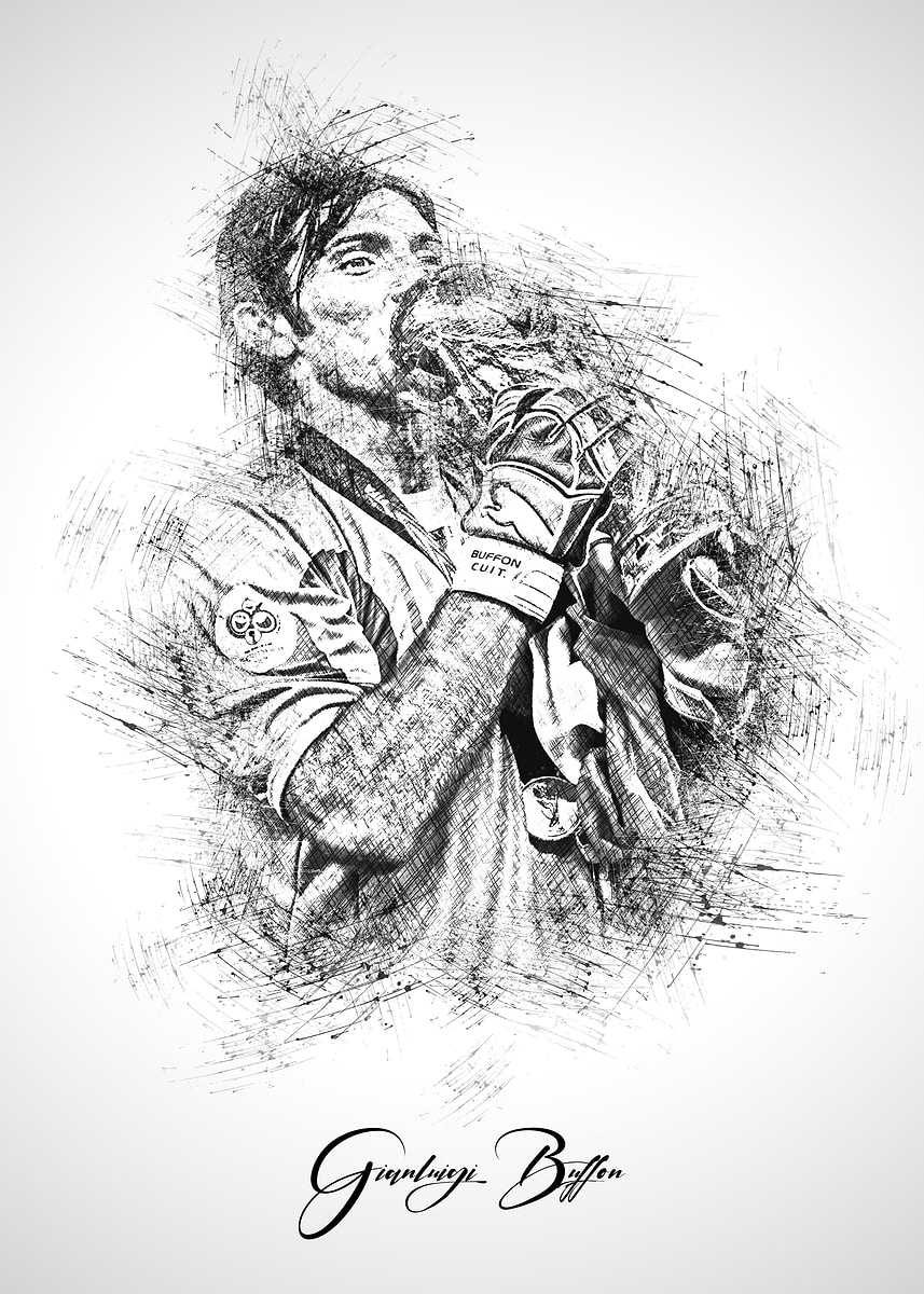 'Gianluigi Buffon' Poster, picture, metal print, paint by Clay Williams ...