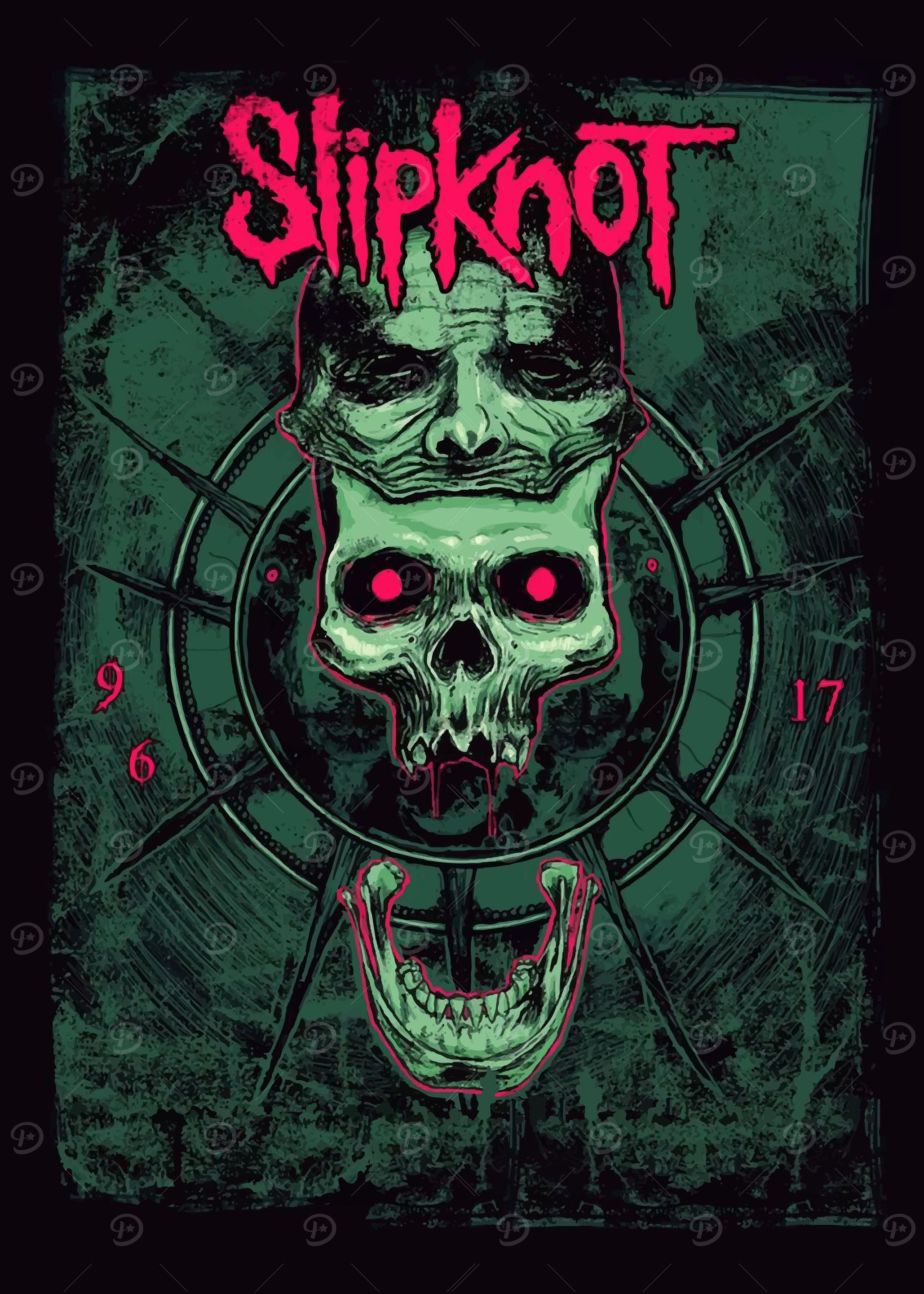Slipknot Metal Rap' Poster, picture, metal print, paint by haddi