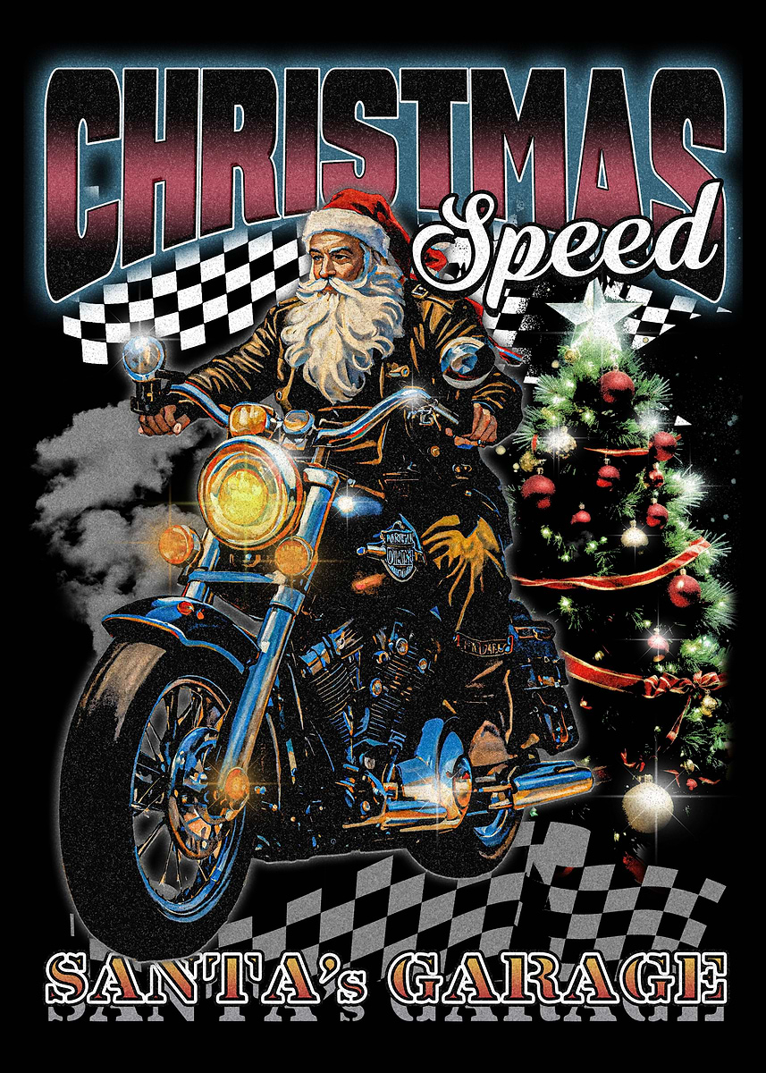 'Christmas Speed' Poster, picture, metal print, paint by Dianeklein ...