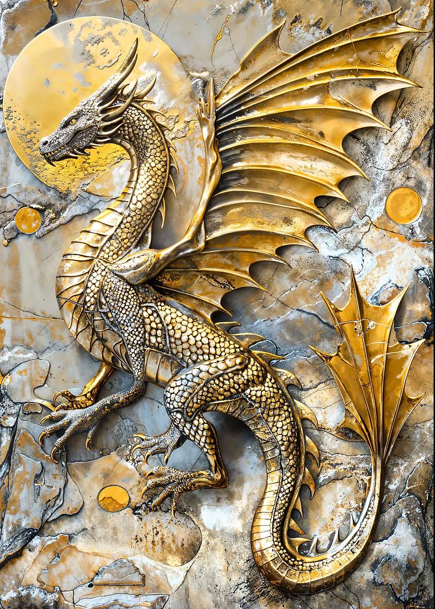 Metallic Monarch — from the Precious Metal Reforged collection, a Pixaverse metal print