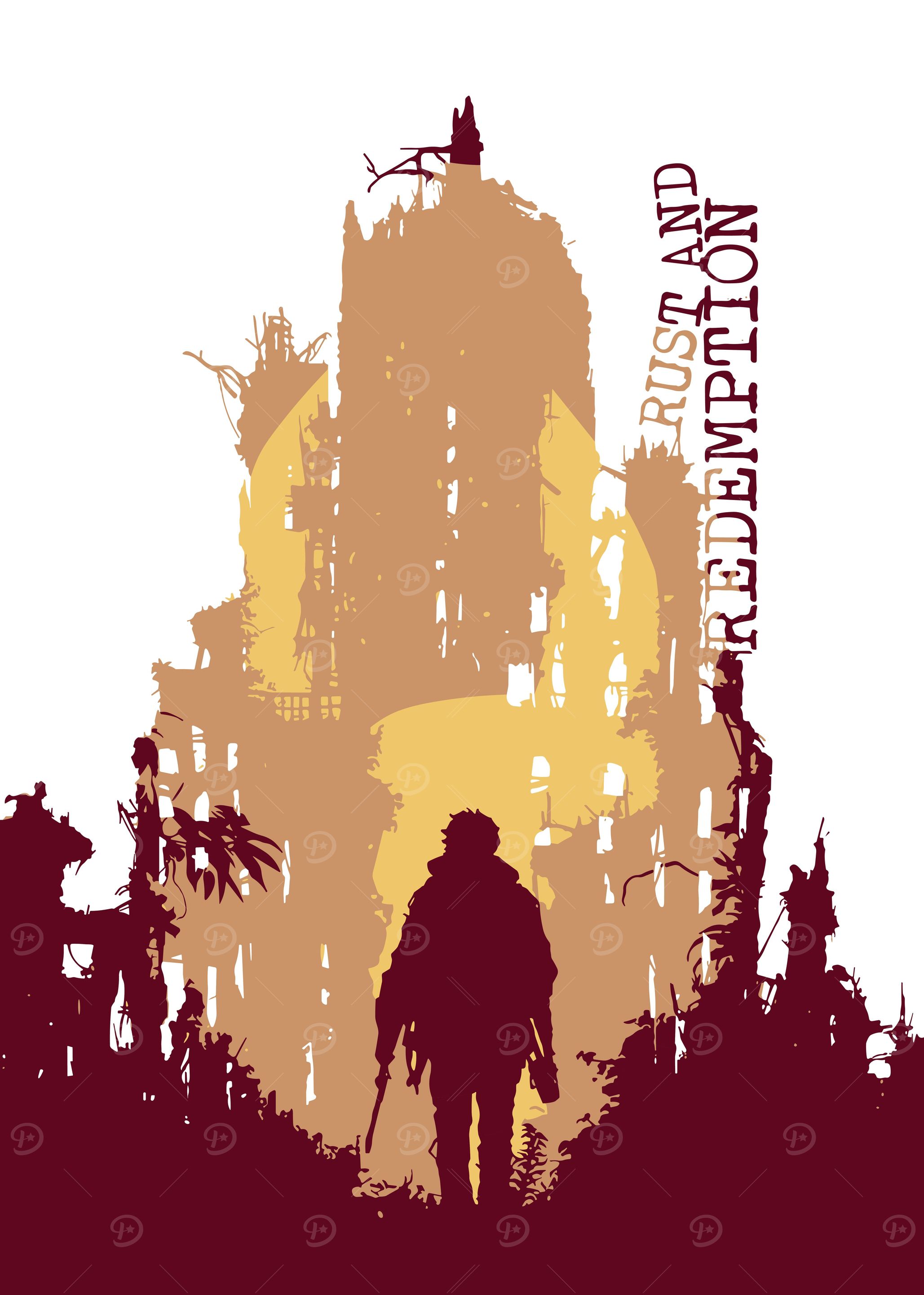 Rust X Displate 'Rust and Redemption game' Poster, picture, metal print, paint by hana ...
