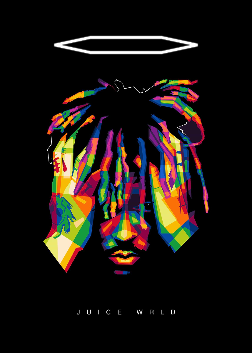 Juice WRLD Pop Art' Poster, picture, metal print, paint by