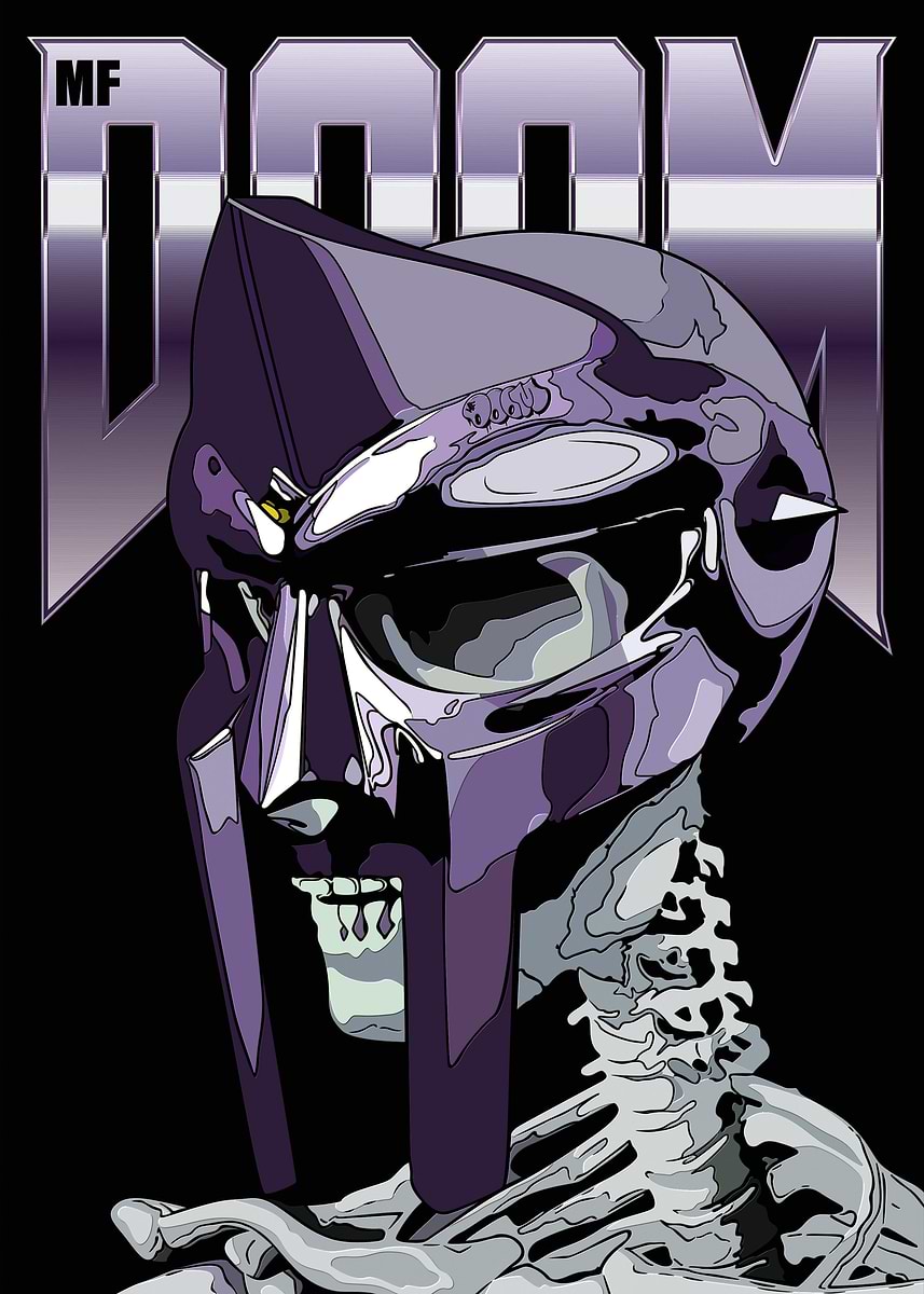 Mf Doom' Poster, picture, metal print, paint by Black Hole