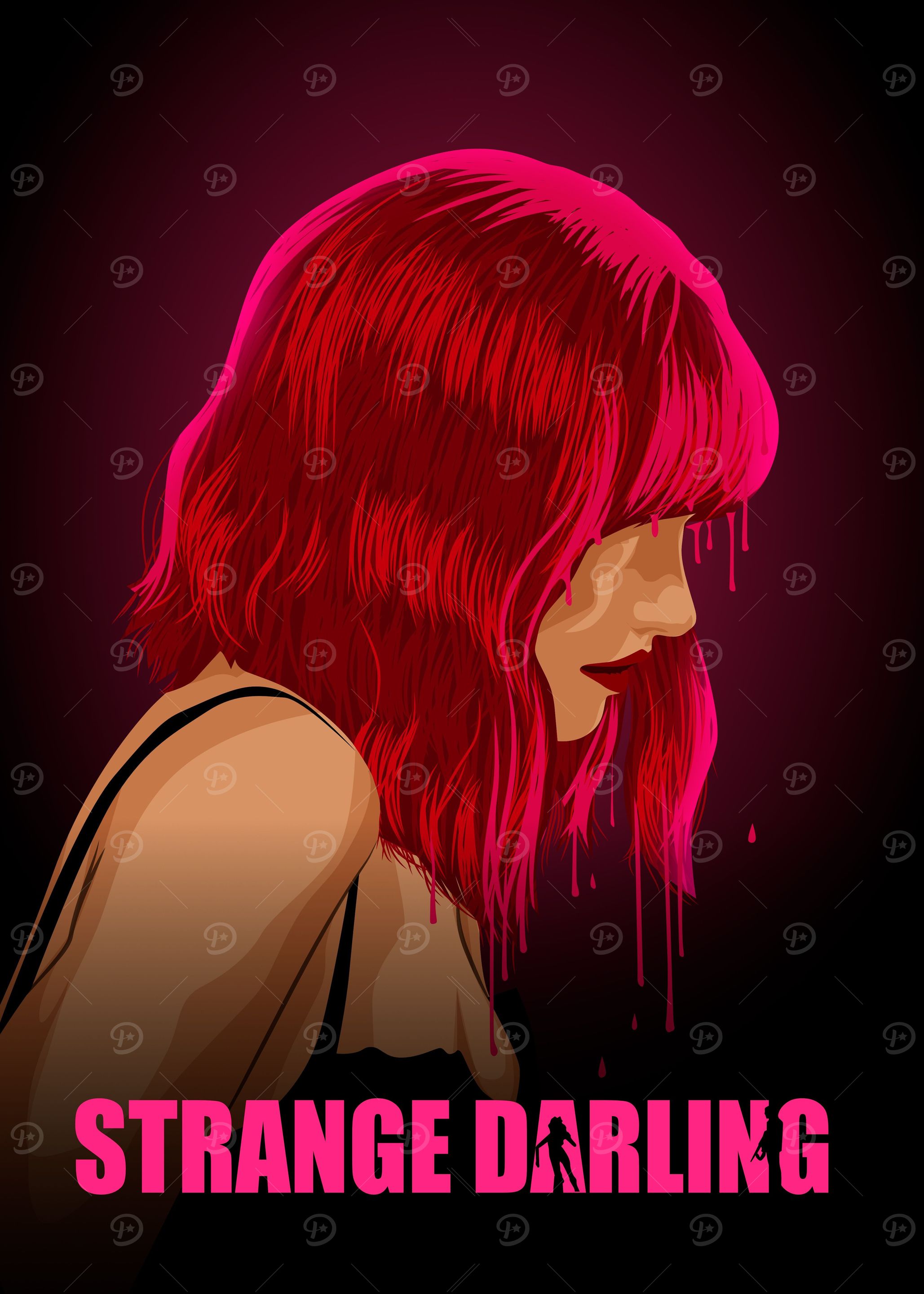 strange darling' Poster, picture, metal print, paint by