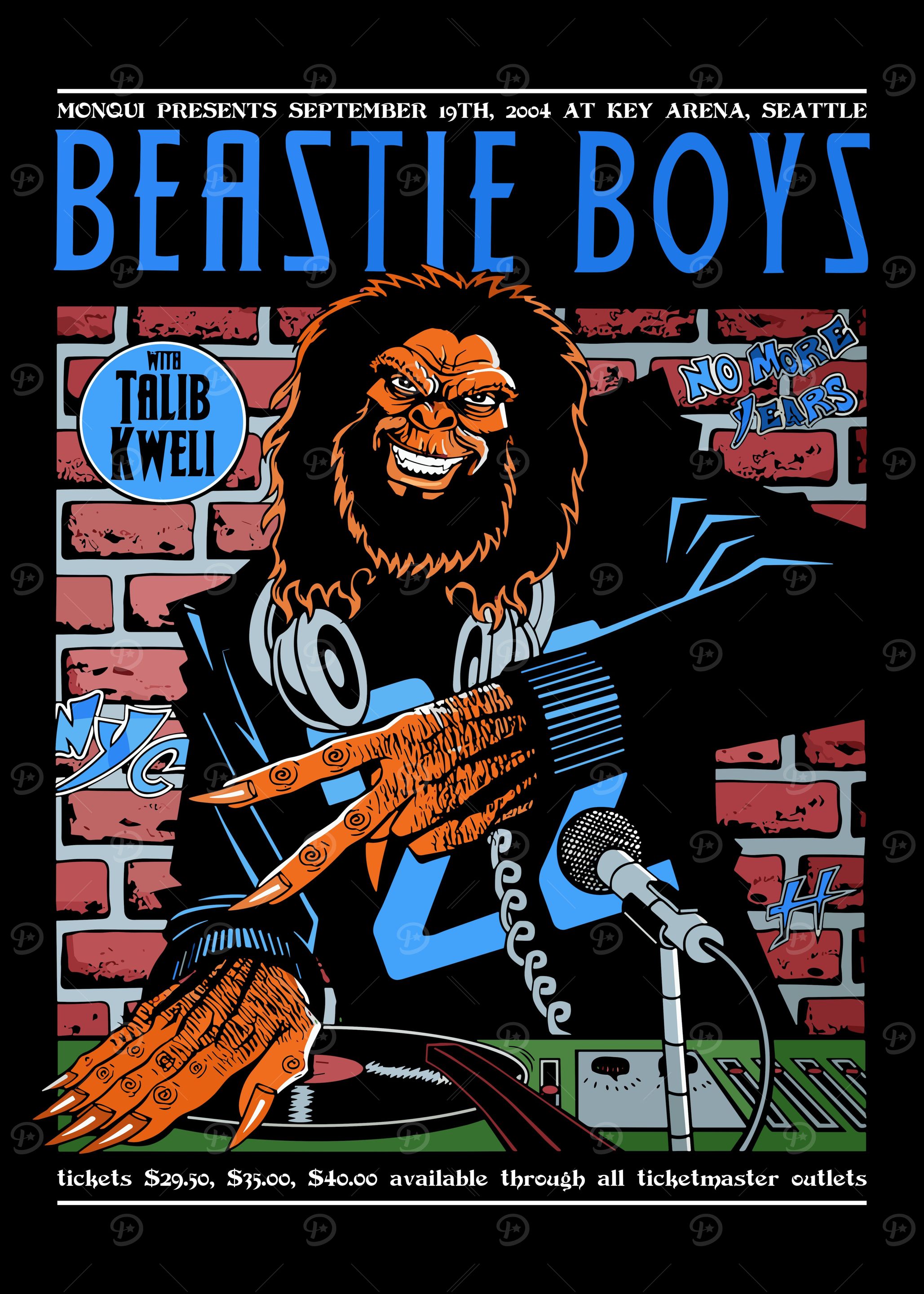 Beastie Boys Flayer' Poster, picture, metal print, paint by Sagita