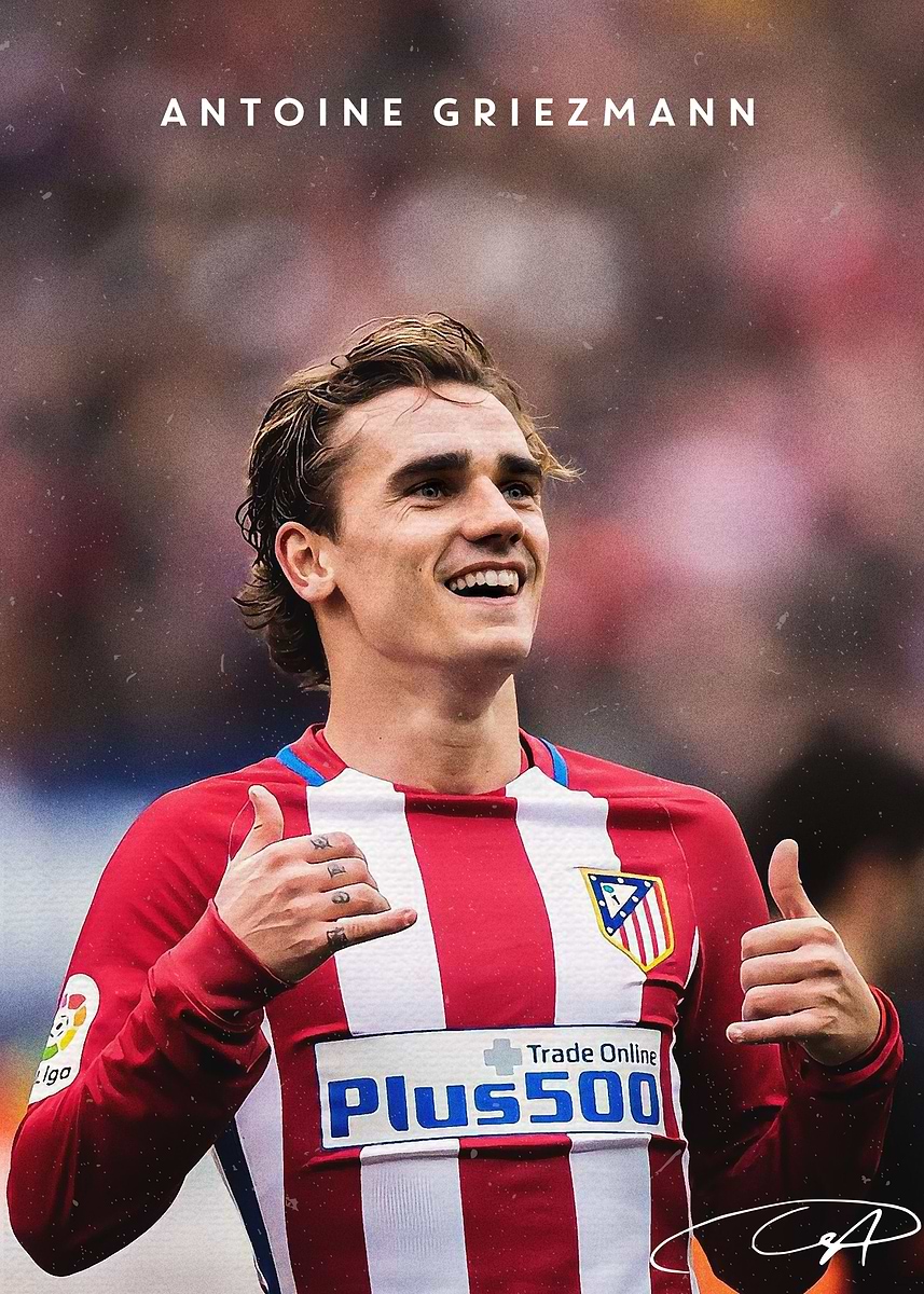 Antoine Griezmann ' Poster, picture, metal print, paint by Sienna