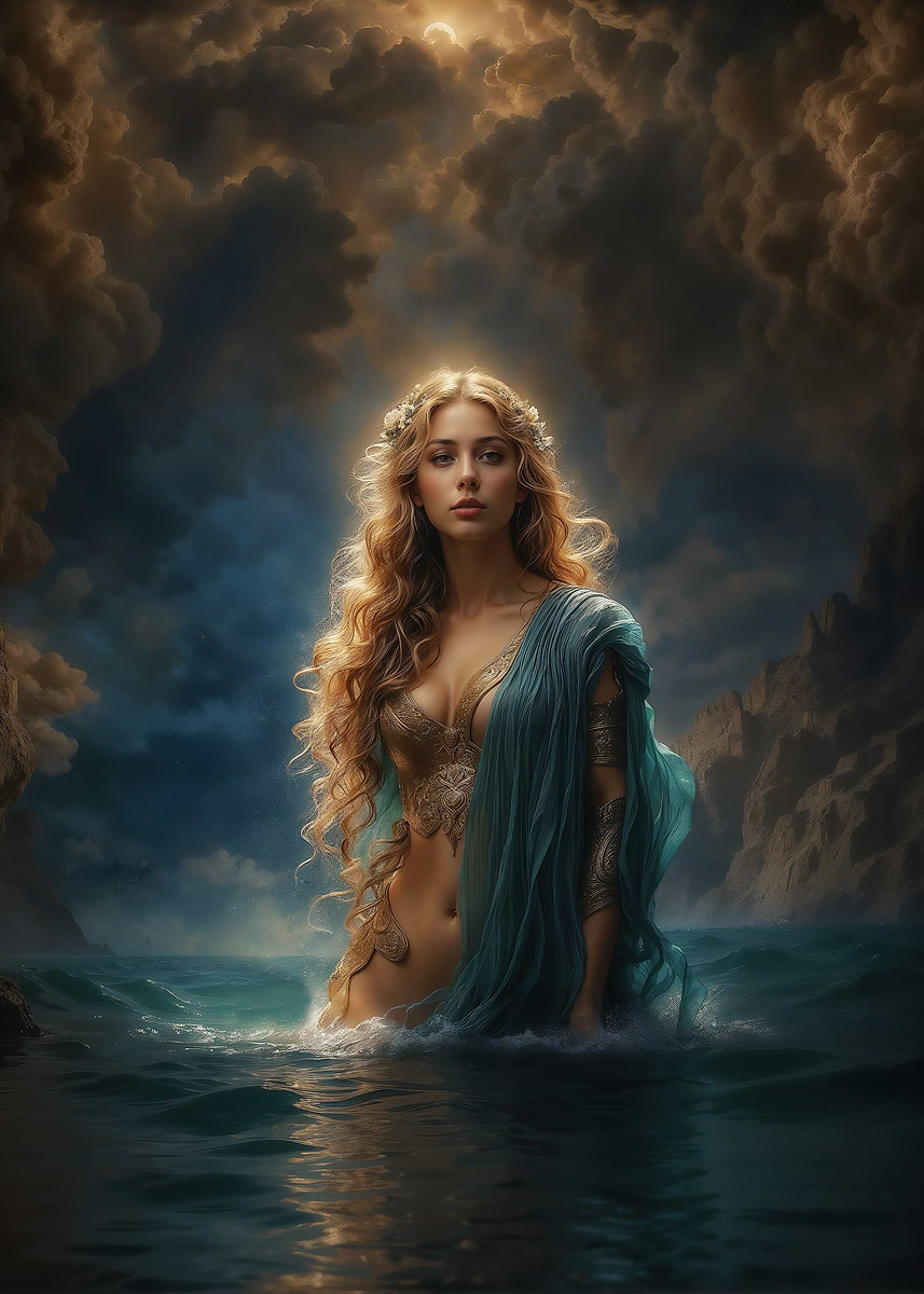 ポスター GODDESS OF THE WIND Venus Goddess Birth' Poster, picture, metal print, paint by Alice