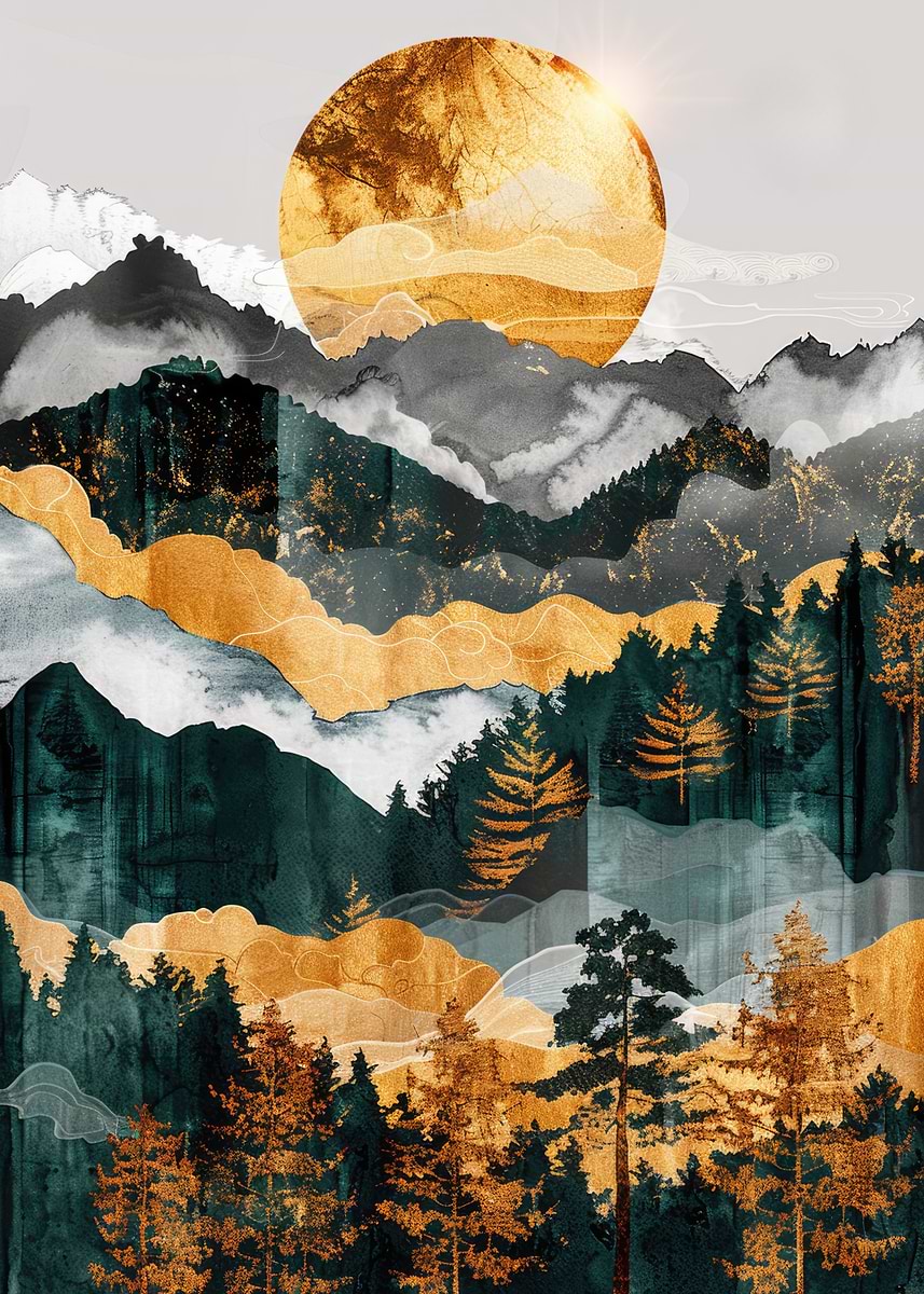 黄金の調和の木 DISPLATE メタリック ポスター ( #8833 ) 黄金の調和の木 DISPLATE メタリック ポスター ( #8833 )