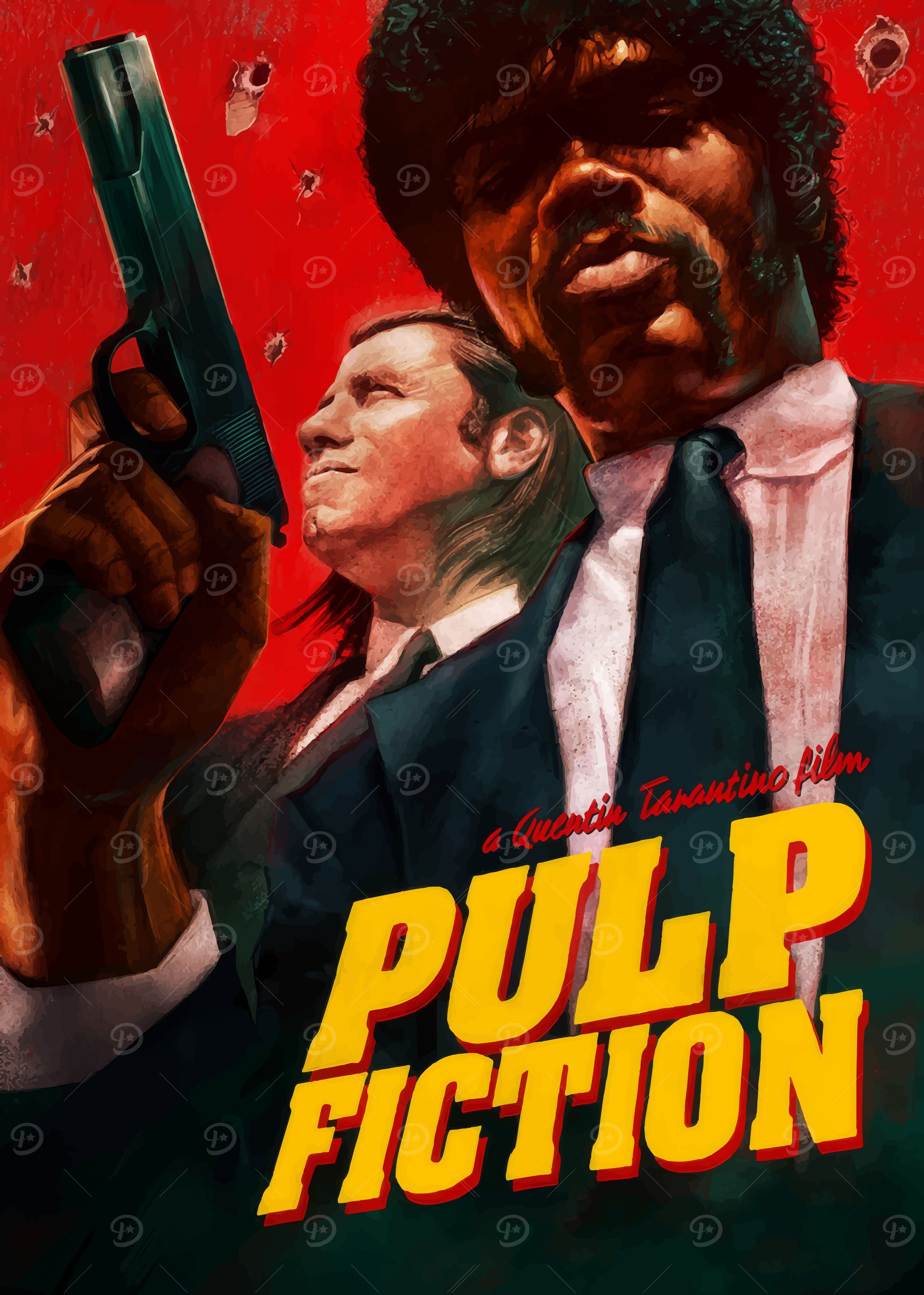Pulp Fiction Movie Poster' Poster, picture, metal print, paint by