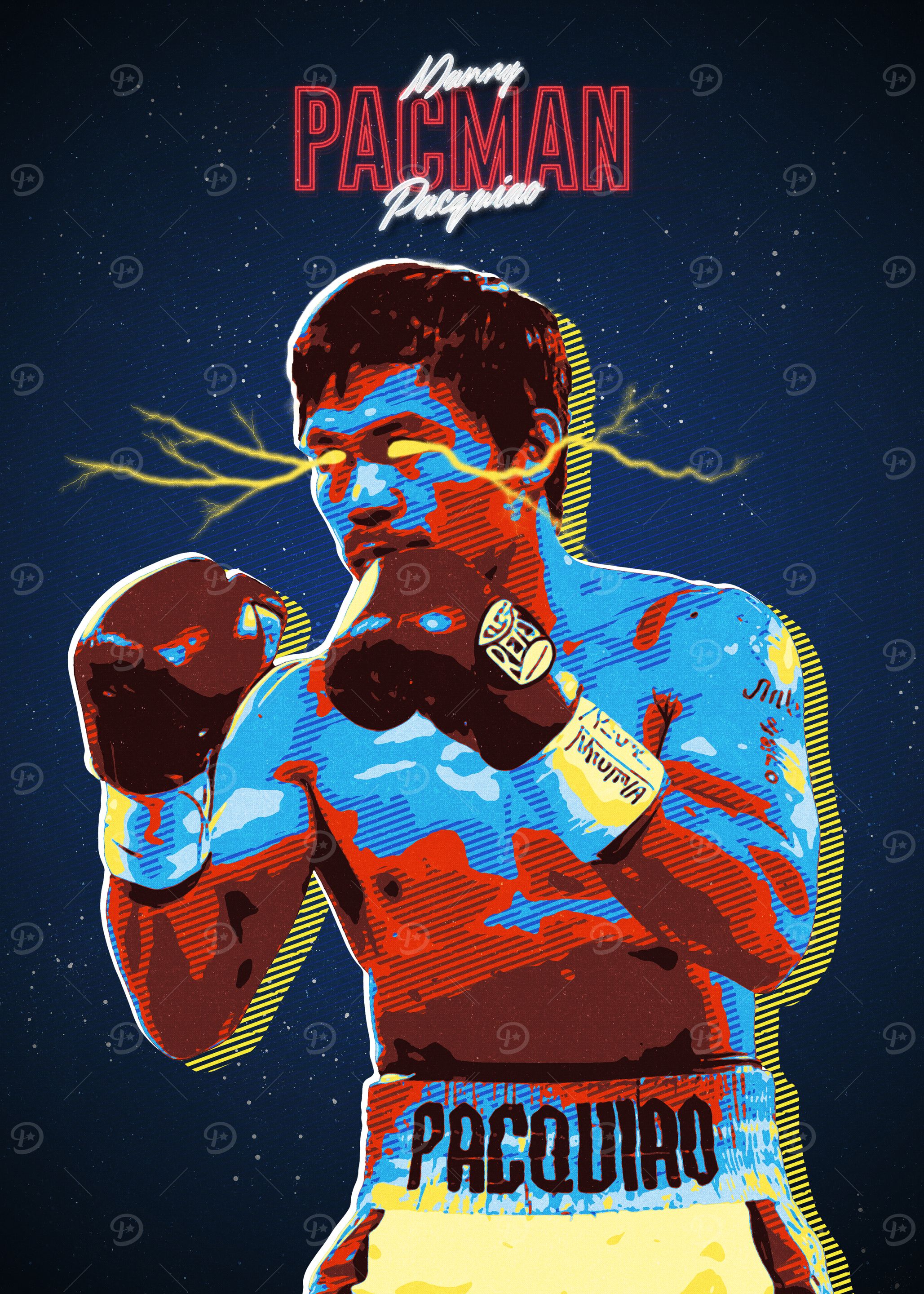 Manny Pacquiao Boxing Poster' Poster, picture, metal print, paint