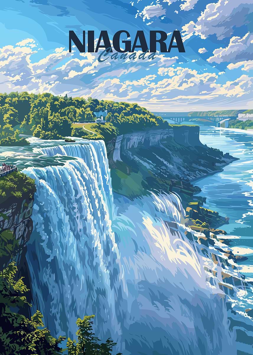 Niagara Falls Canada' Poster, picture, metal print, paint by Mason