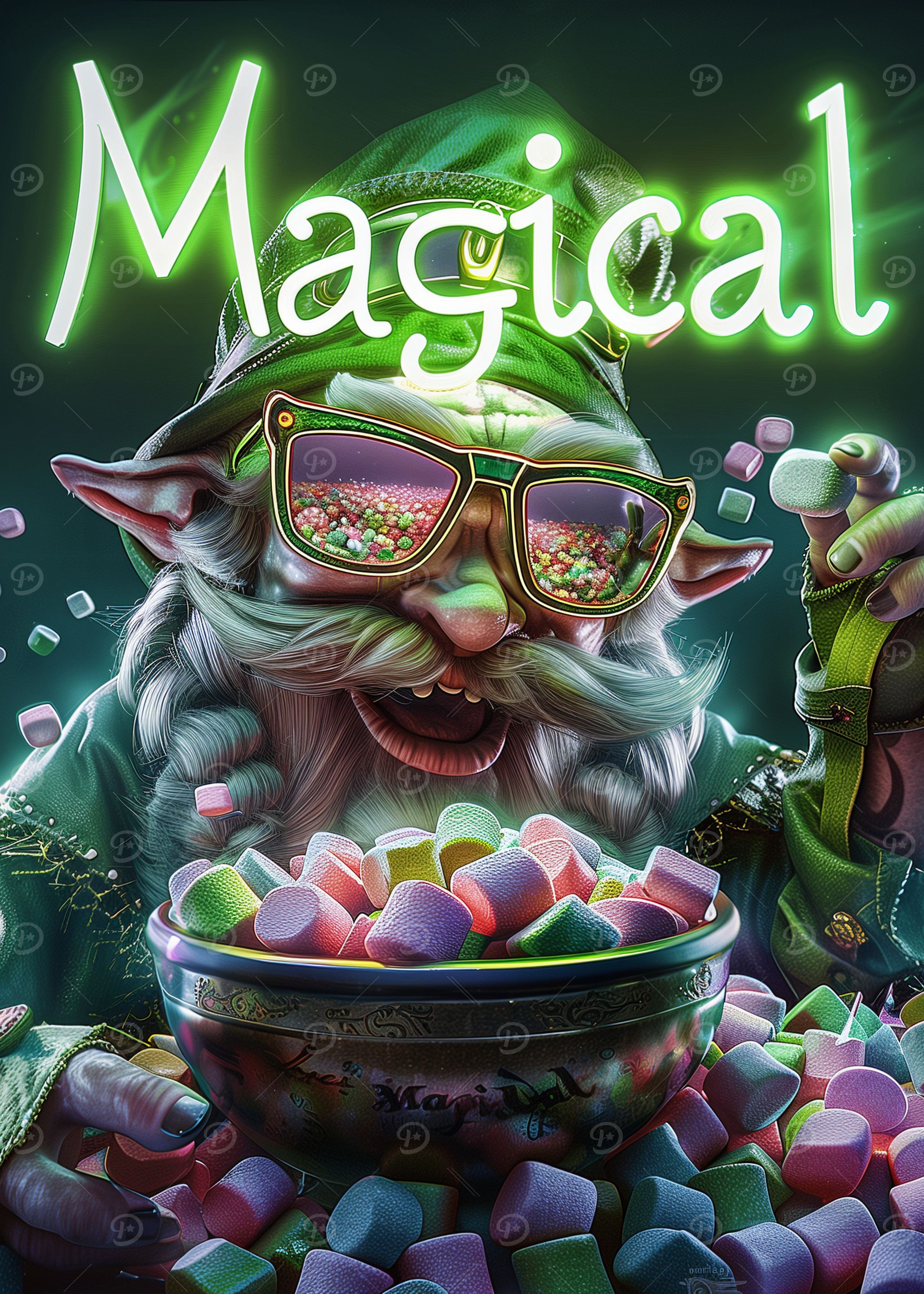 Magic Leperd Magical Leprechaun Poster, Picture & Metal Print – Mythology | Displate