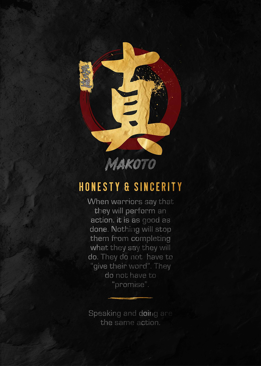 Makoto - Japanese Kanji' Poster, picture, metal print, paint by