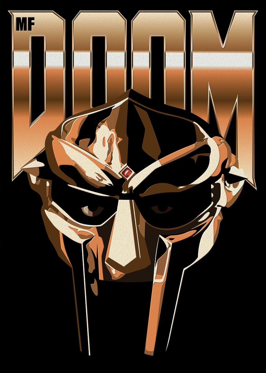 MF DOOM Mask Illustration' Poster, picture, metal print