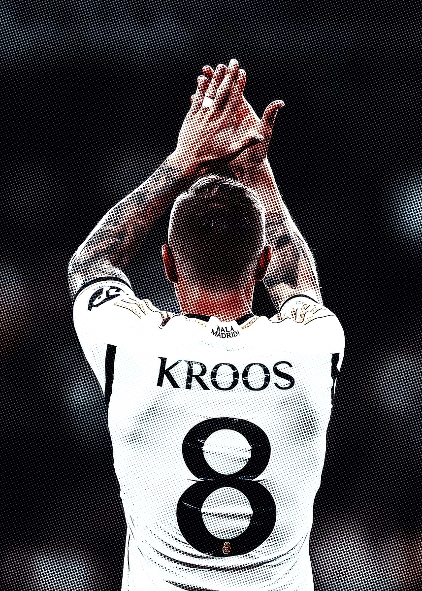 Toni Kroos Soccer Jersey' Poster, picture, metal print, paint by