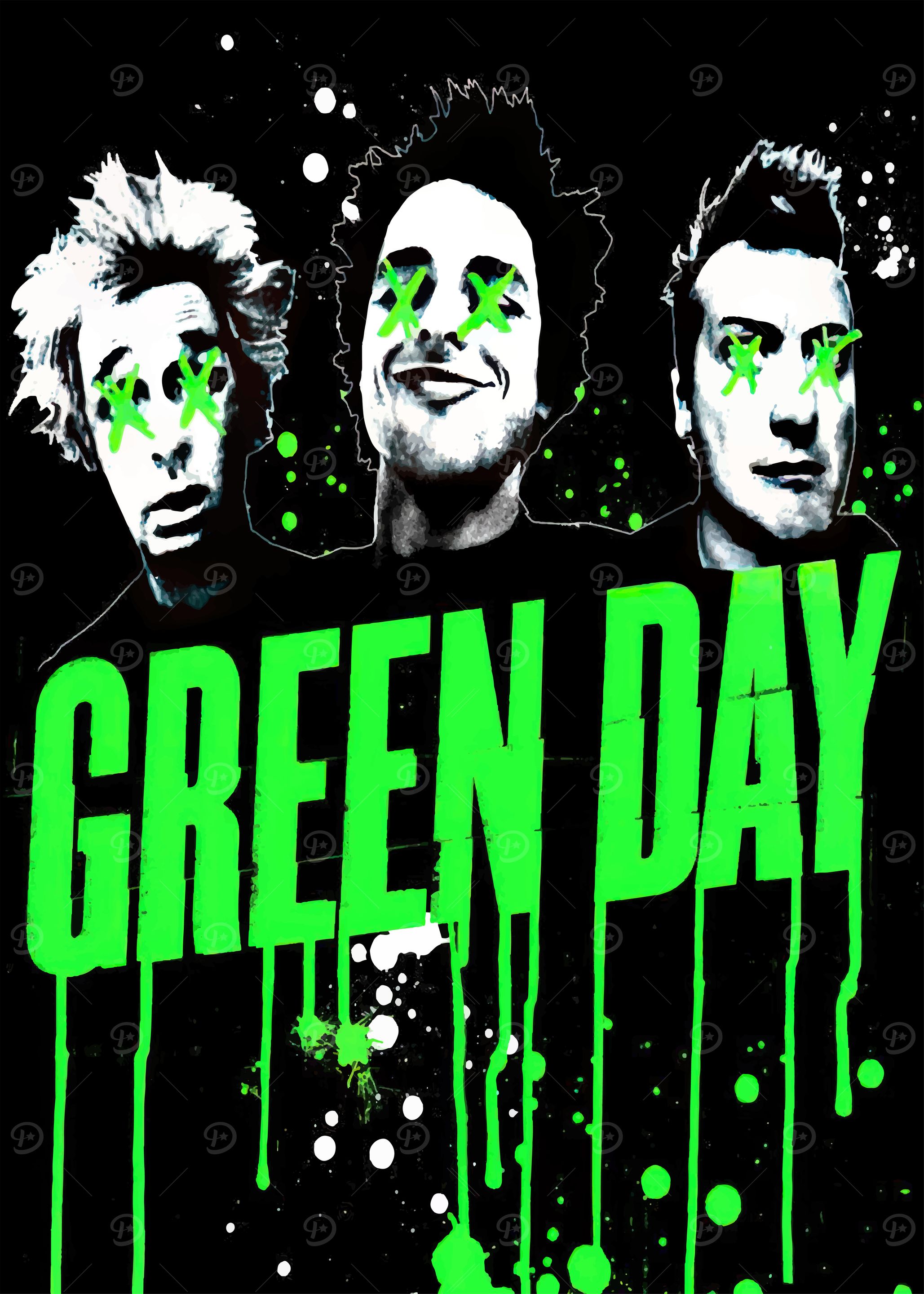 Green Day Band Poster' Poster, picture, metal print, paint by lisa