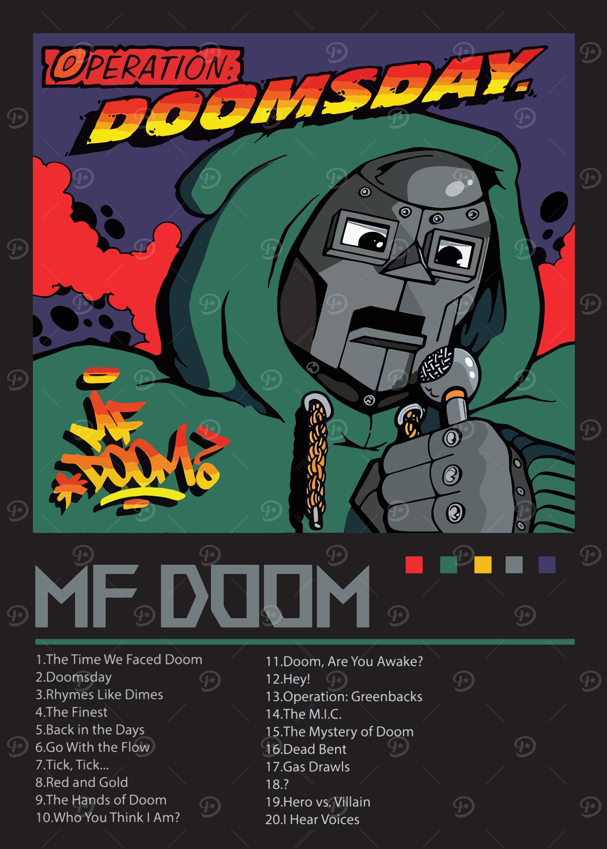 Amazon.co.jp: MF Doom ポスター ホームデコレーション ラッパー