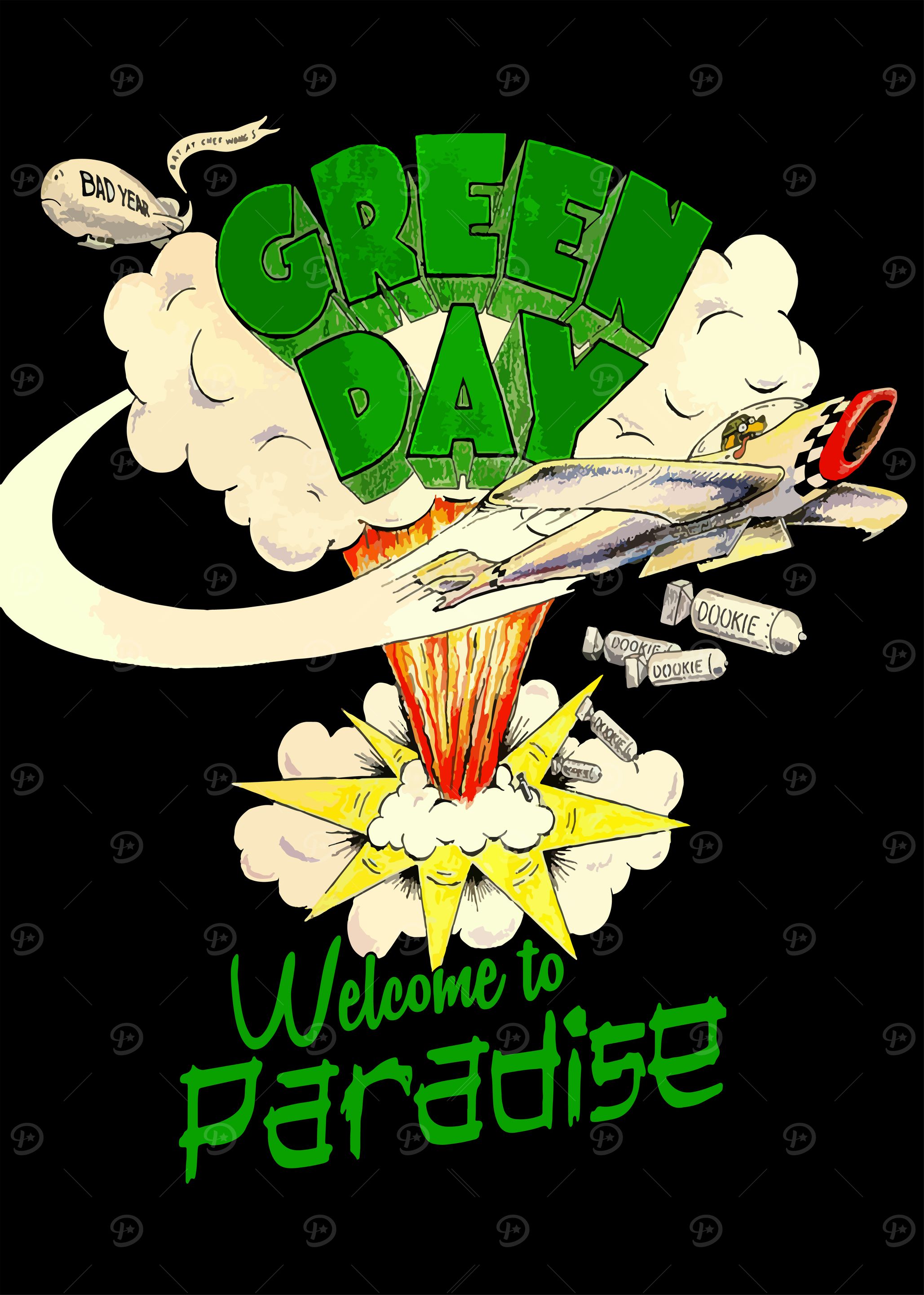 Green Day Welcome to Parad' Poster, picture, metal print, paint by