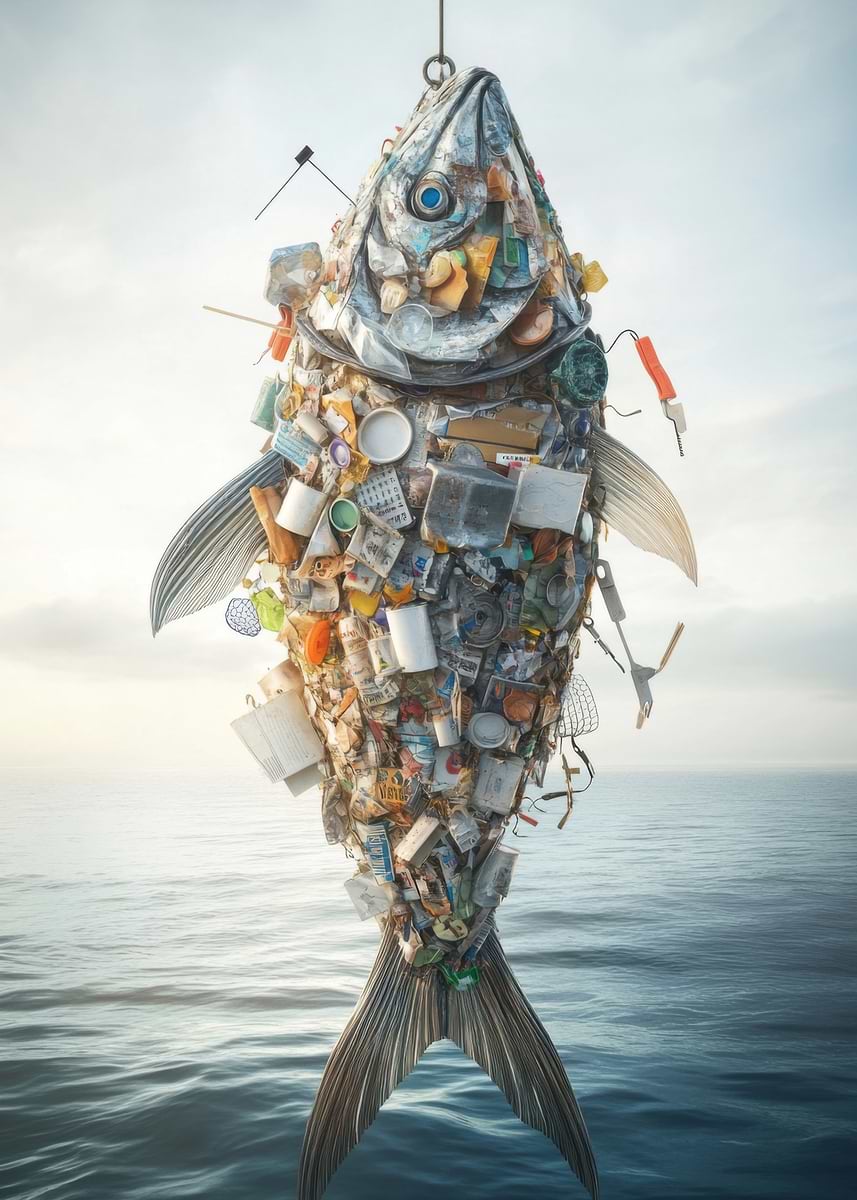 Plastic Fish Graphics 'Plastic Fish Sculpture' Poster, picture, metal print, paint by Byrdyak ...