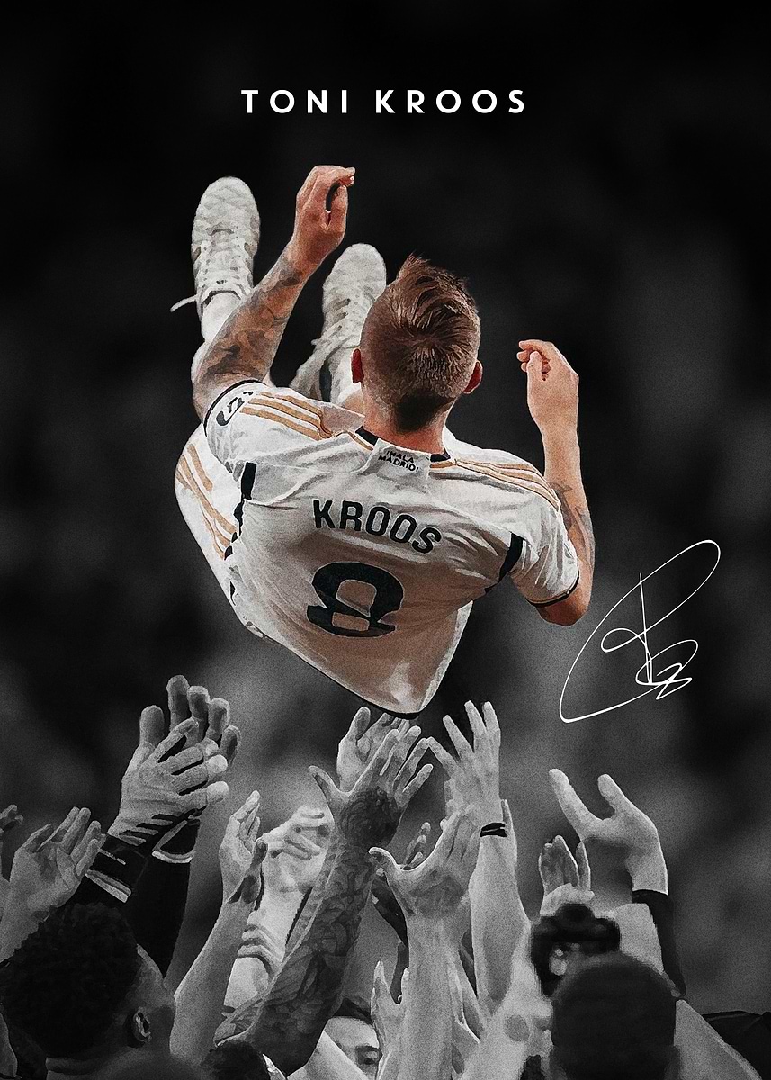 Toni Kroos' Poster, picture, metal print, paint by Daisy Donna