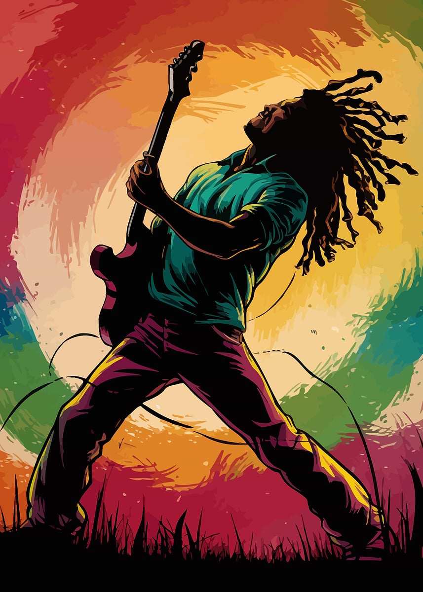 Soul Of Reggae' Poster, picture, metal print, paint by Deborah